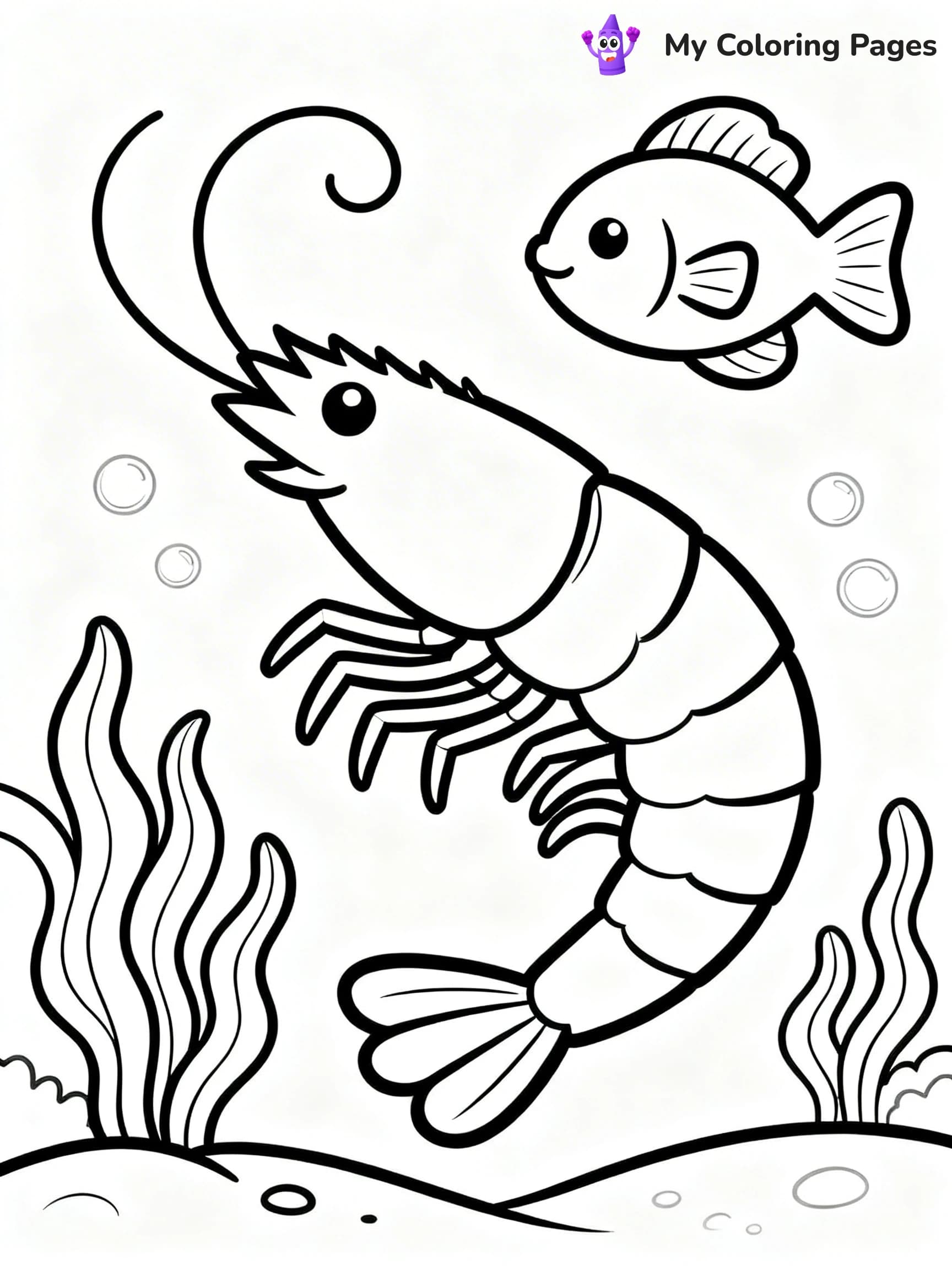 Shrimp Coloring Pages - 11