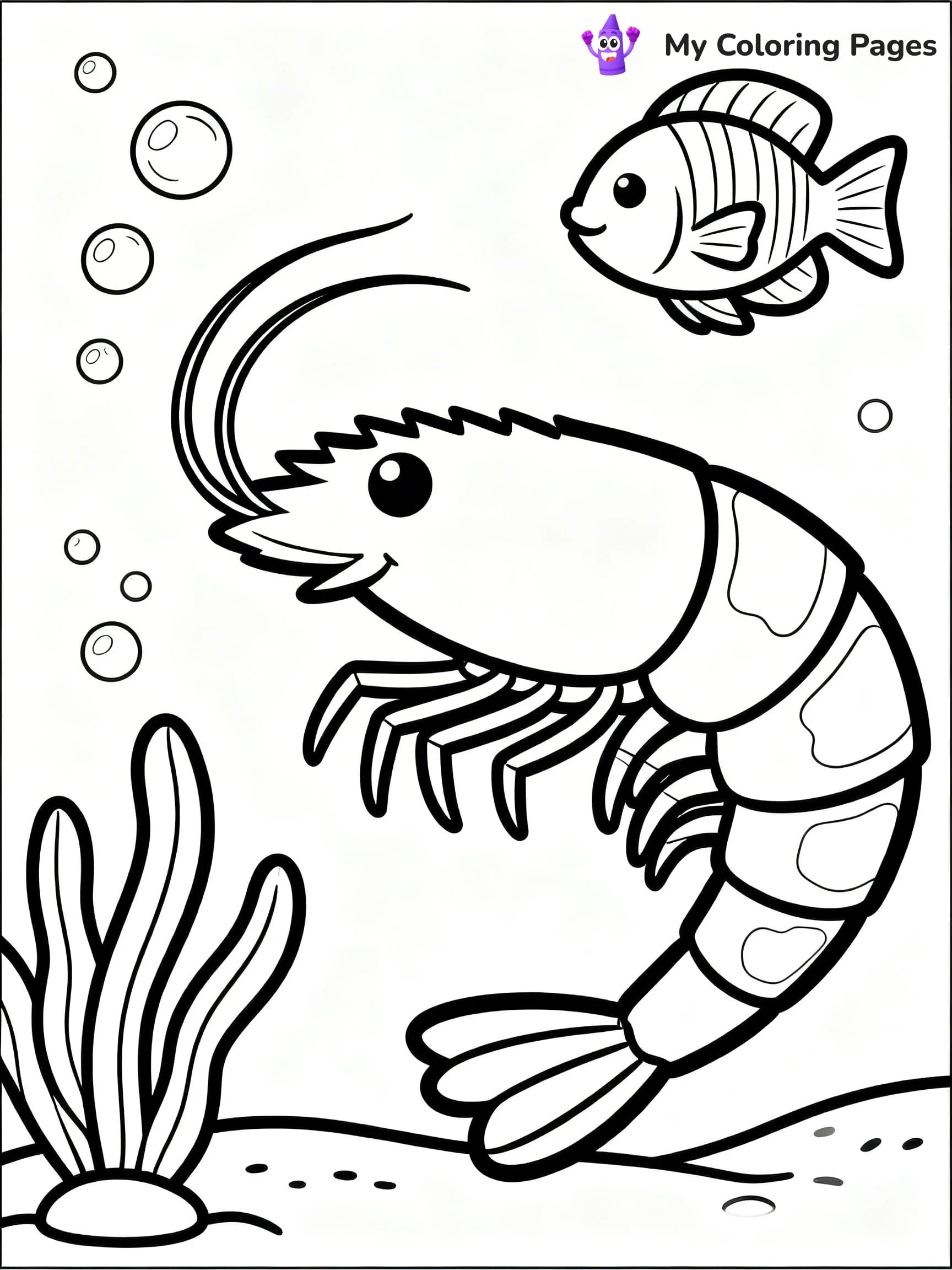Shrimp Coloring Pages - 10