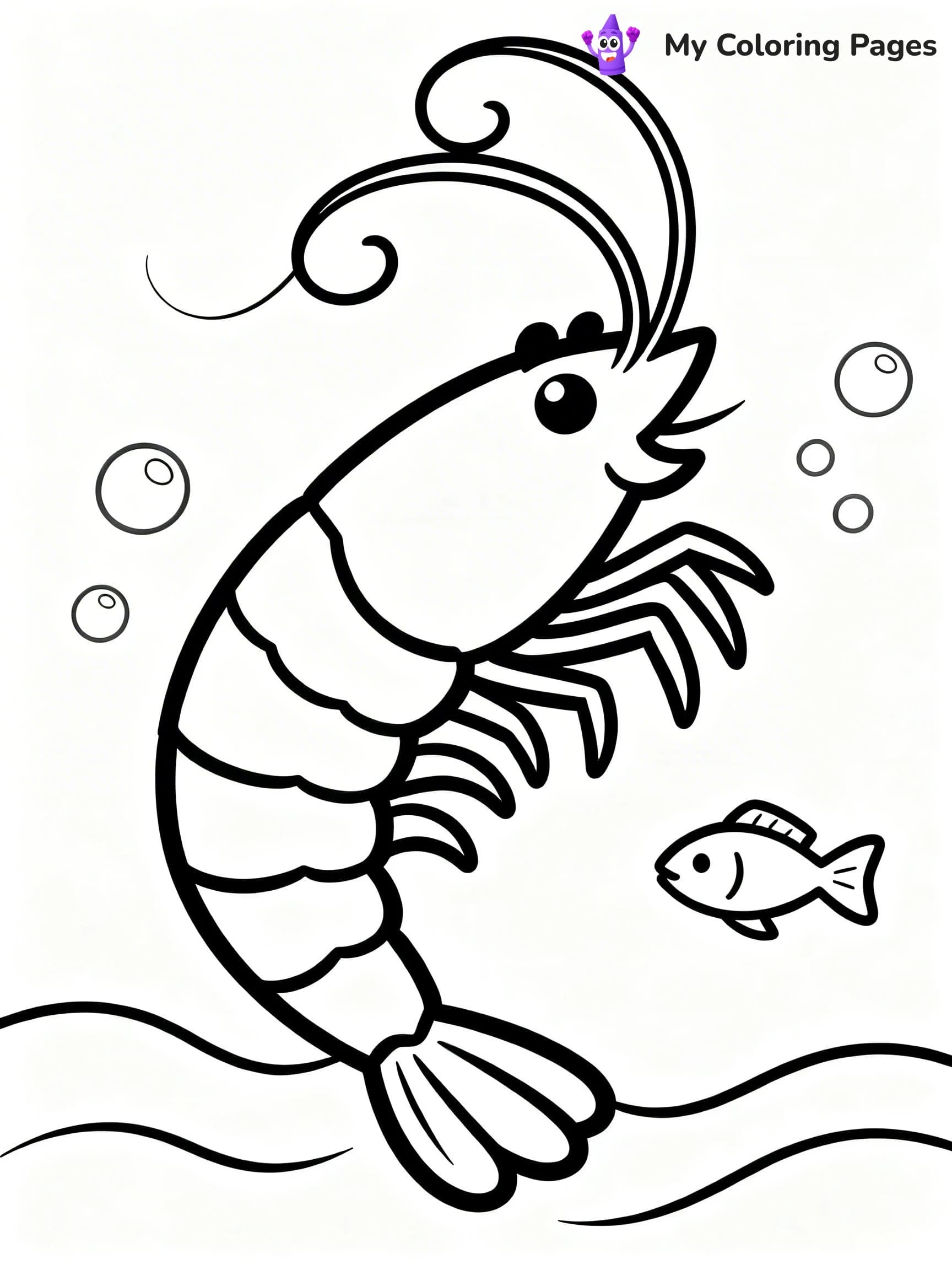 Shrimp Coloring Pages - 9