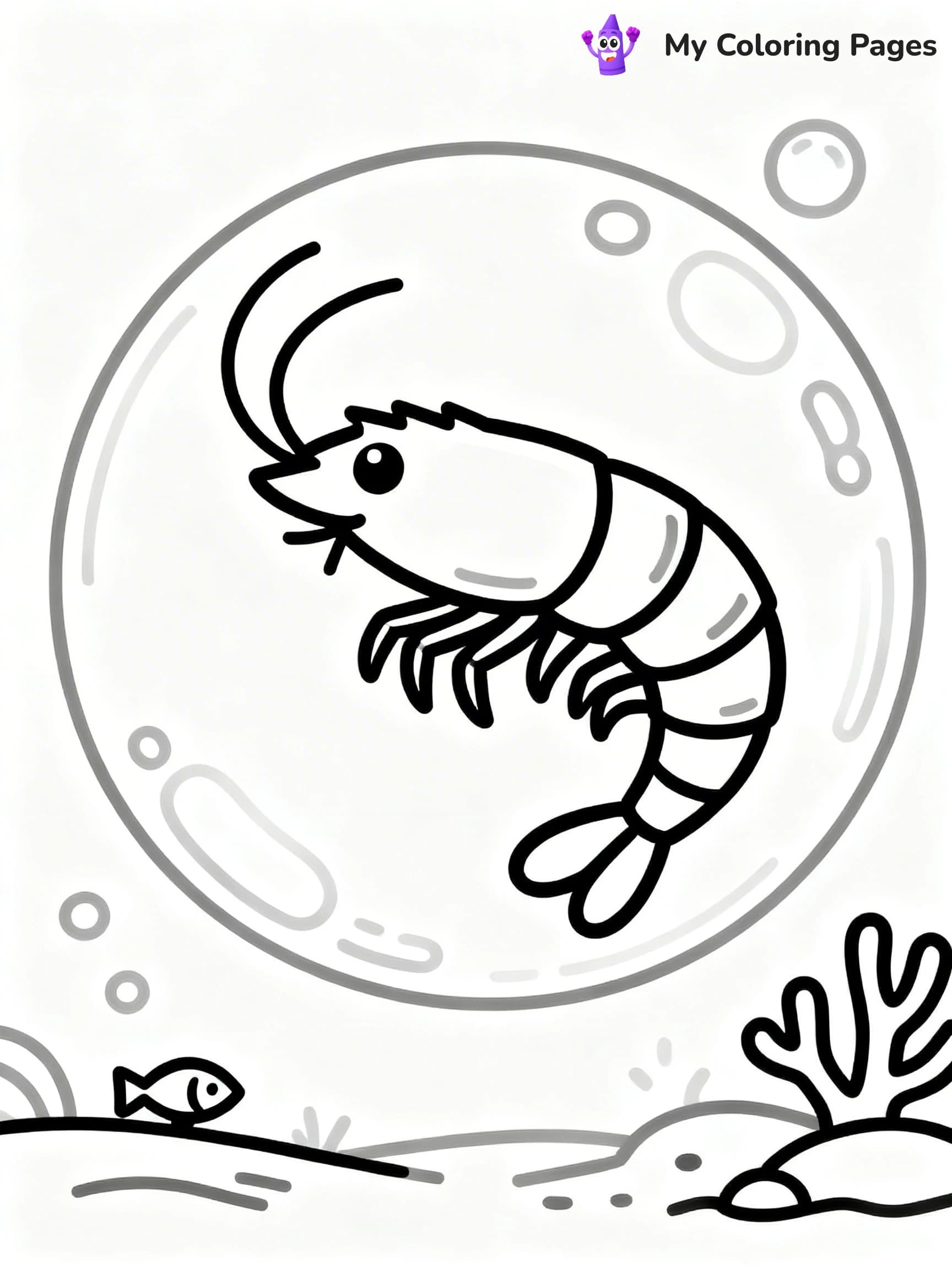 Shrimp Coloring Pages - 7