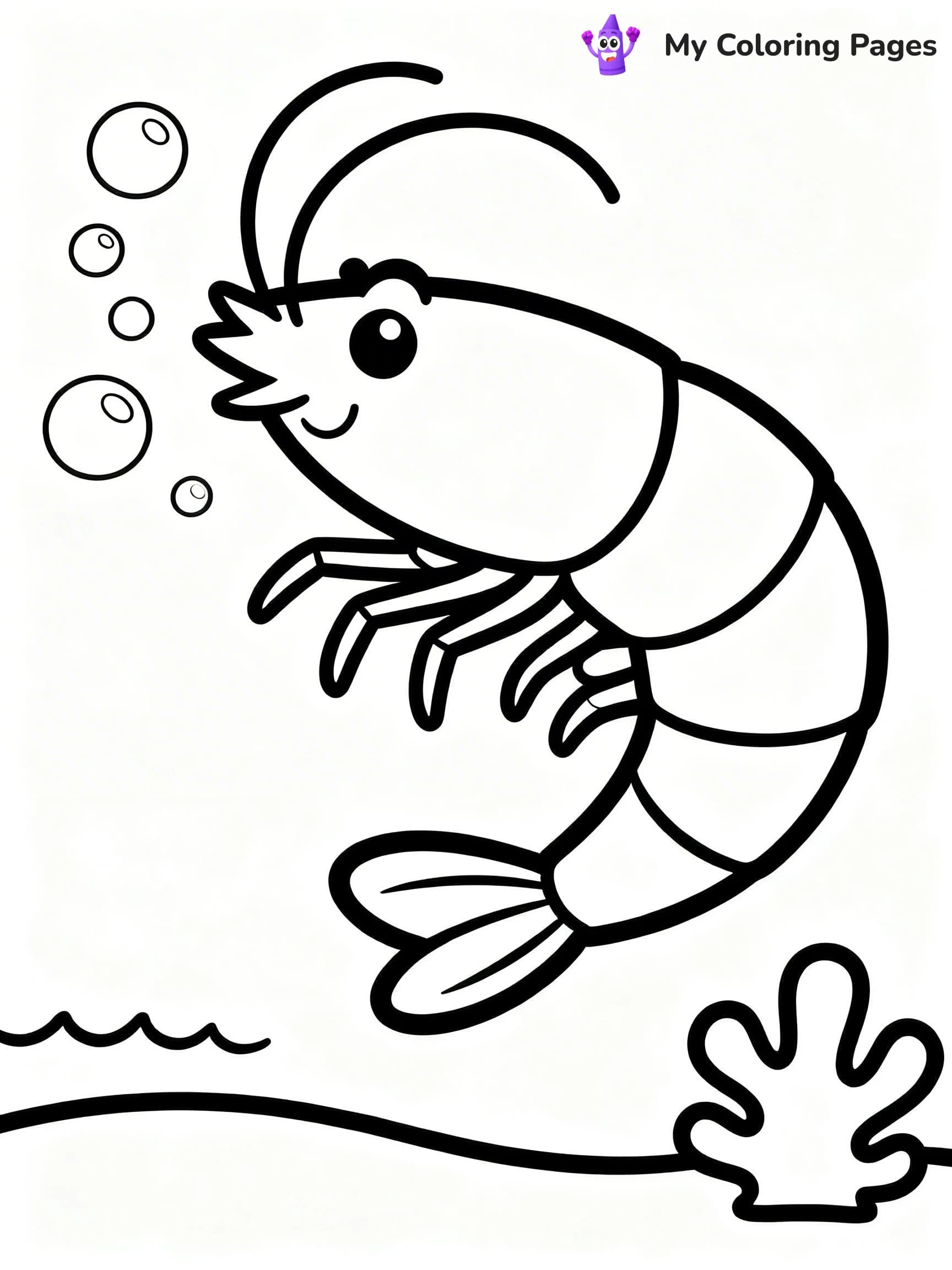 Shrimp Coloring Pages - 5