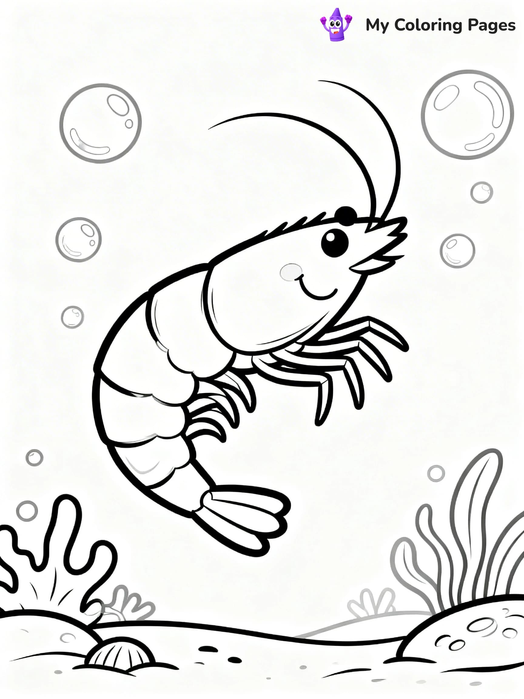 Shrimp Coloring Pages - 4