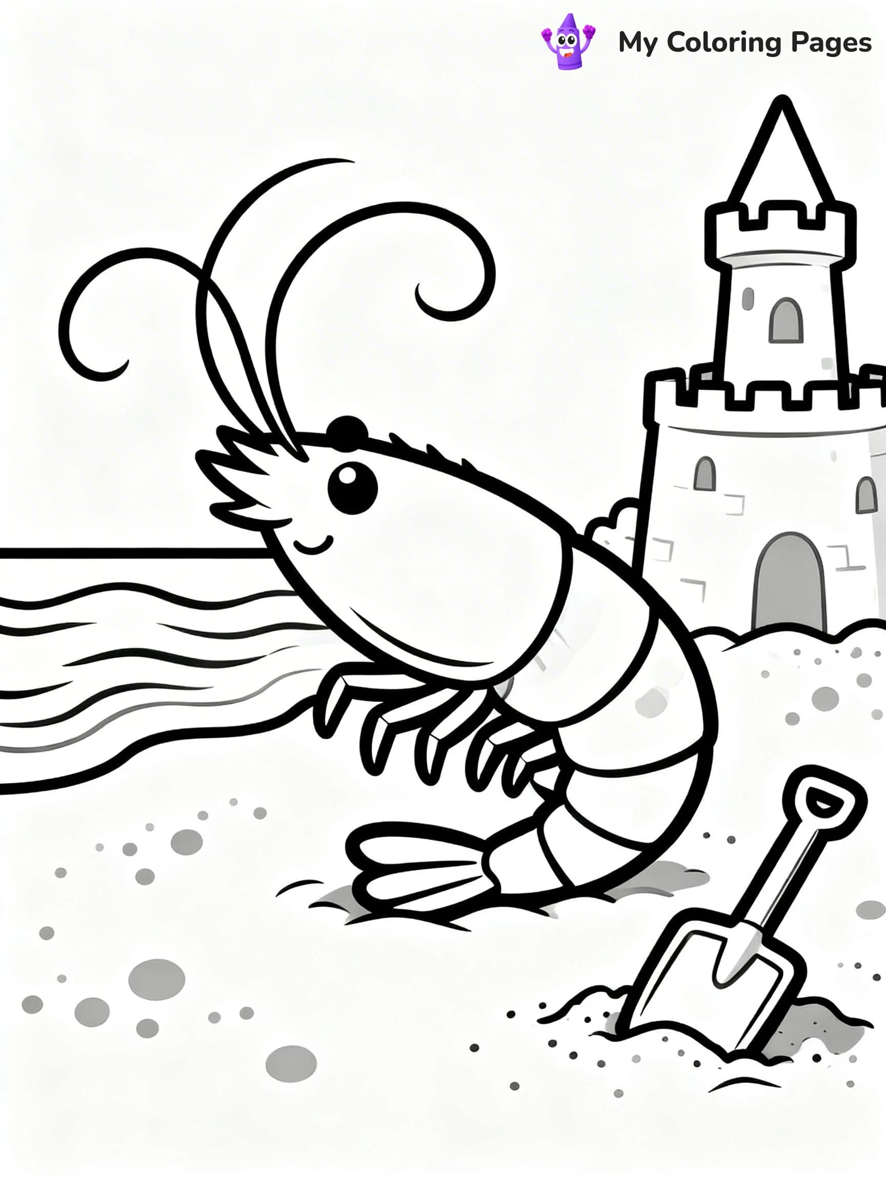 Shrimp Coloring Pages - 2