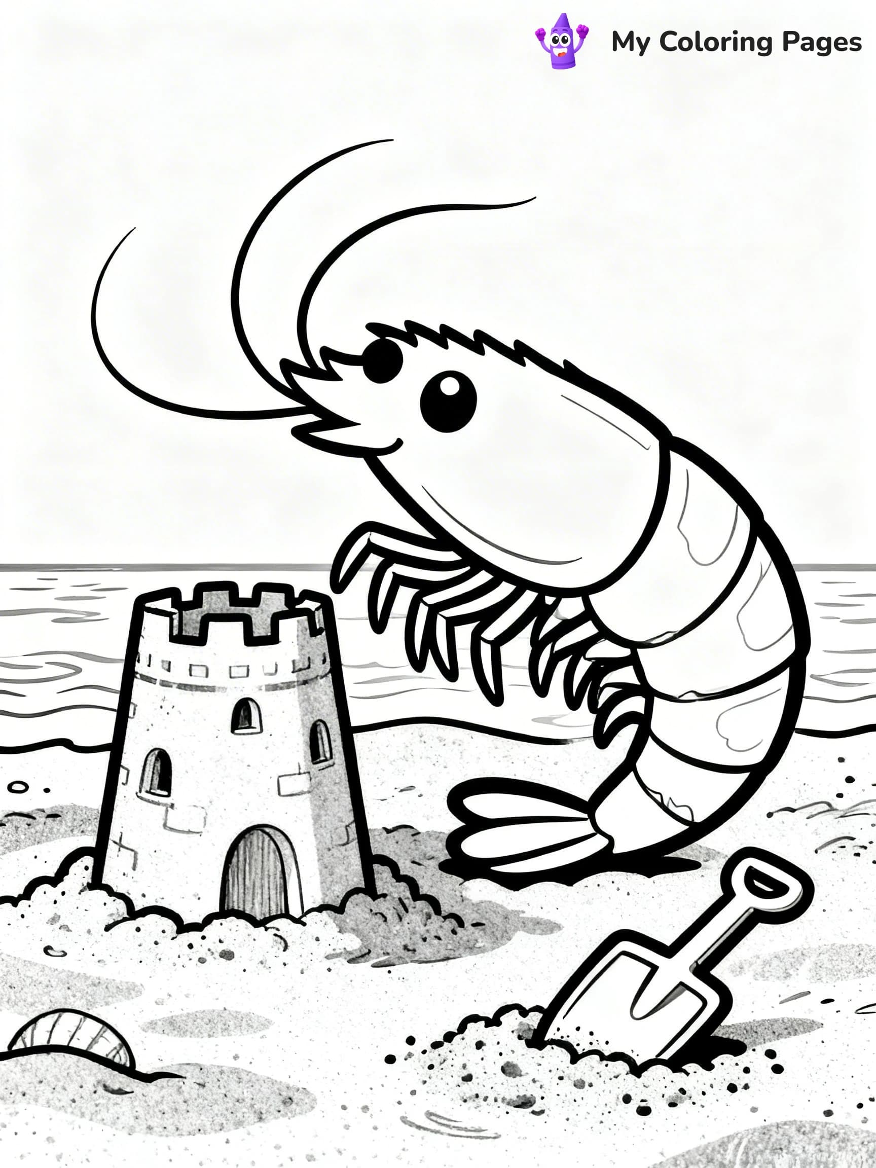 Shrimp Coloring Pages - 1