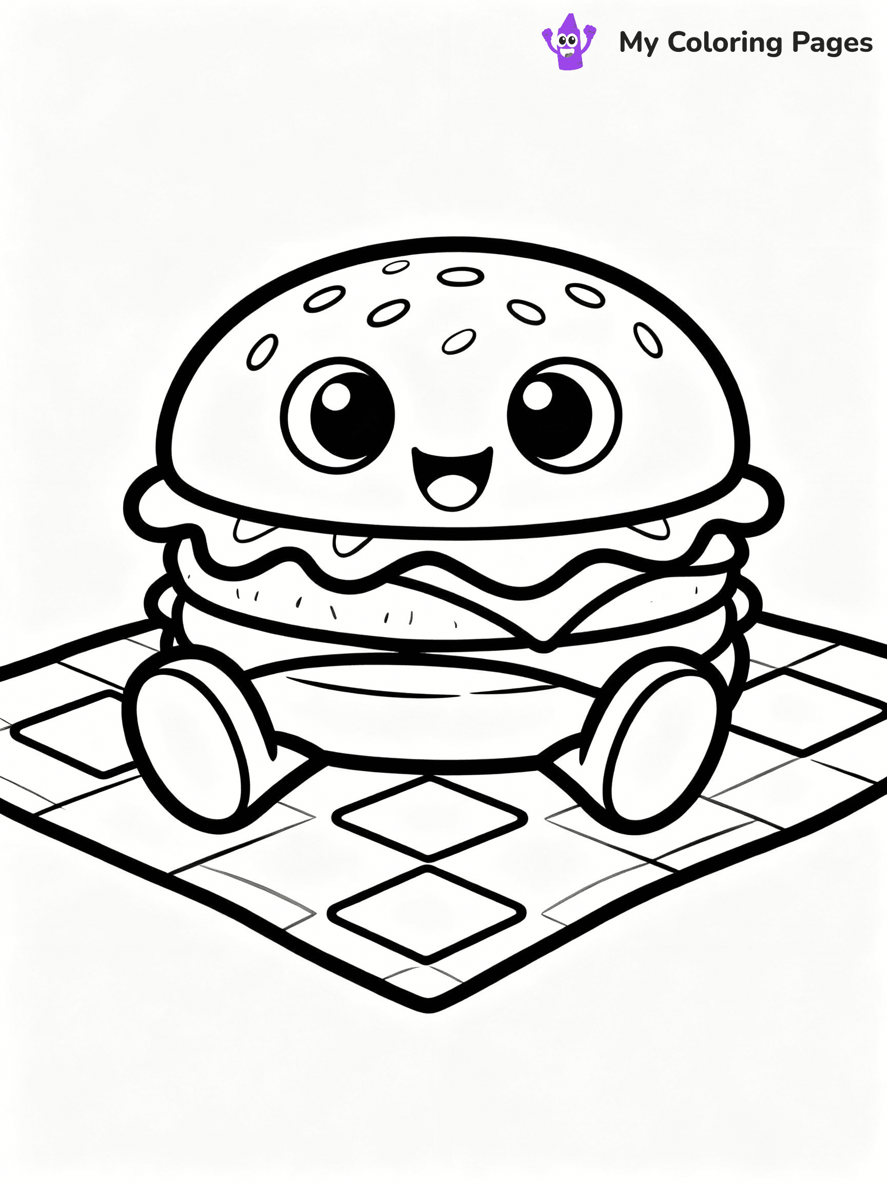 Hamburger Coloring Pages - 24