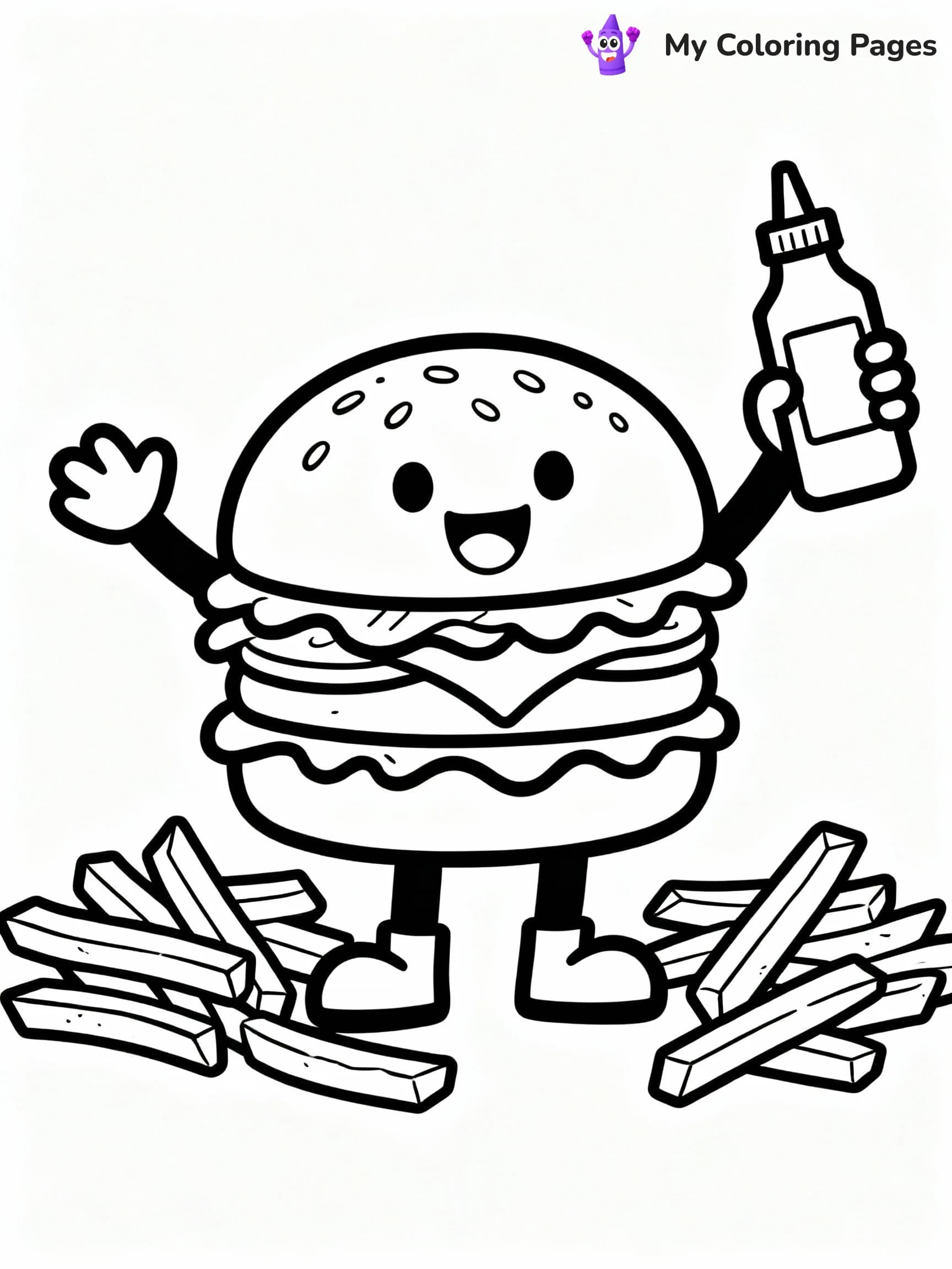 Hamburger Coloring Pages - 21