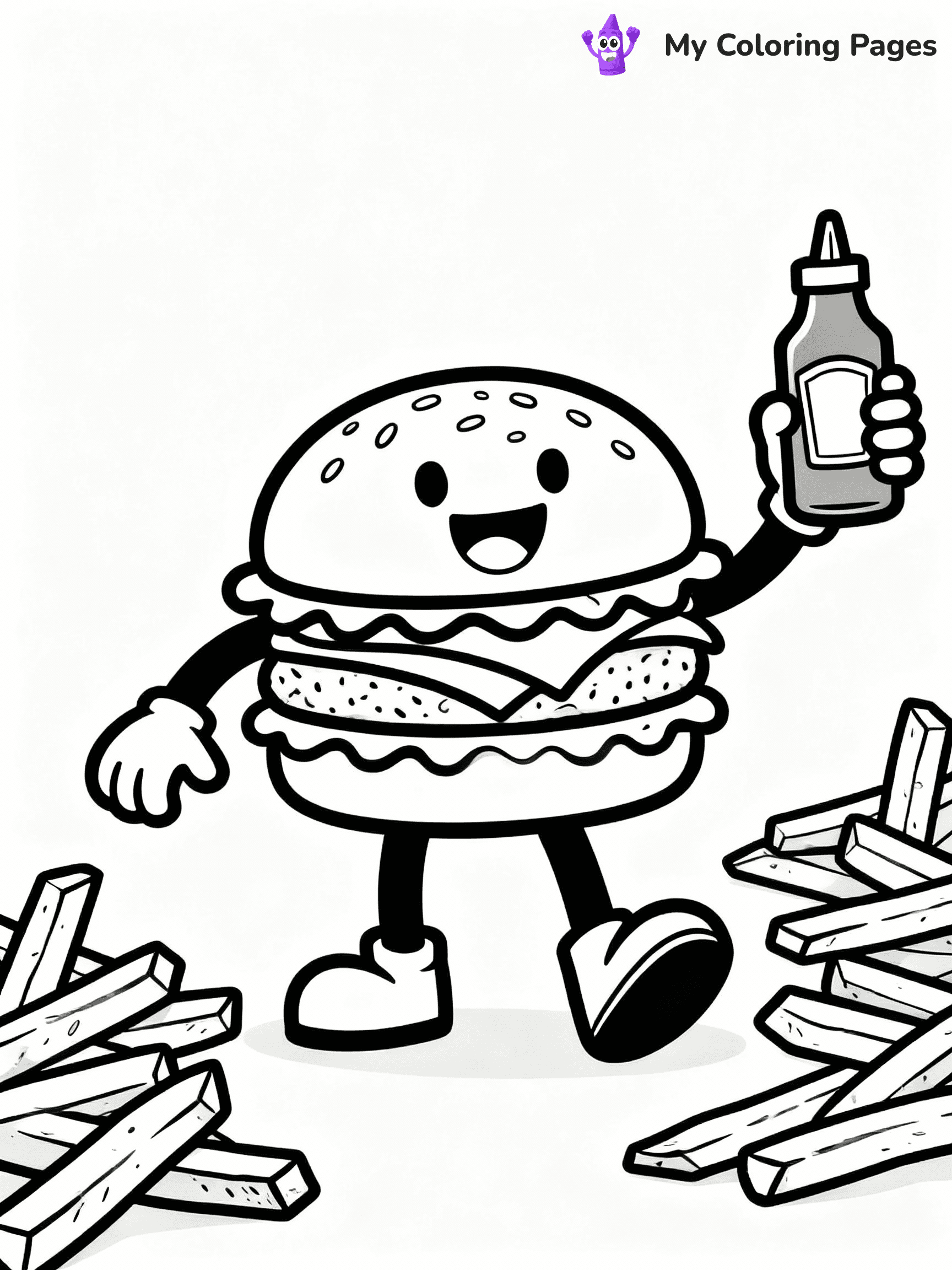 Hamburger Coloring Pages - 20