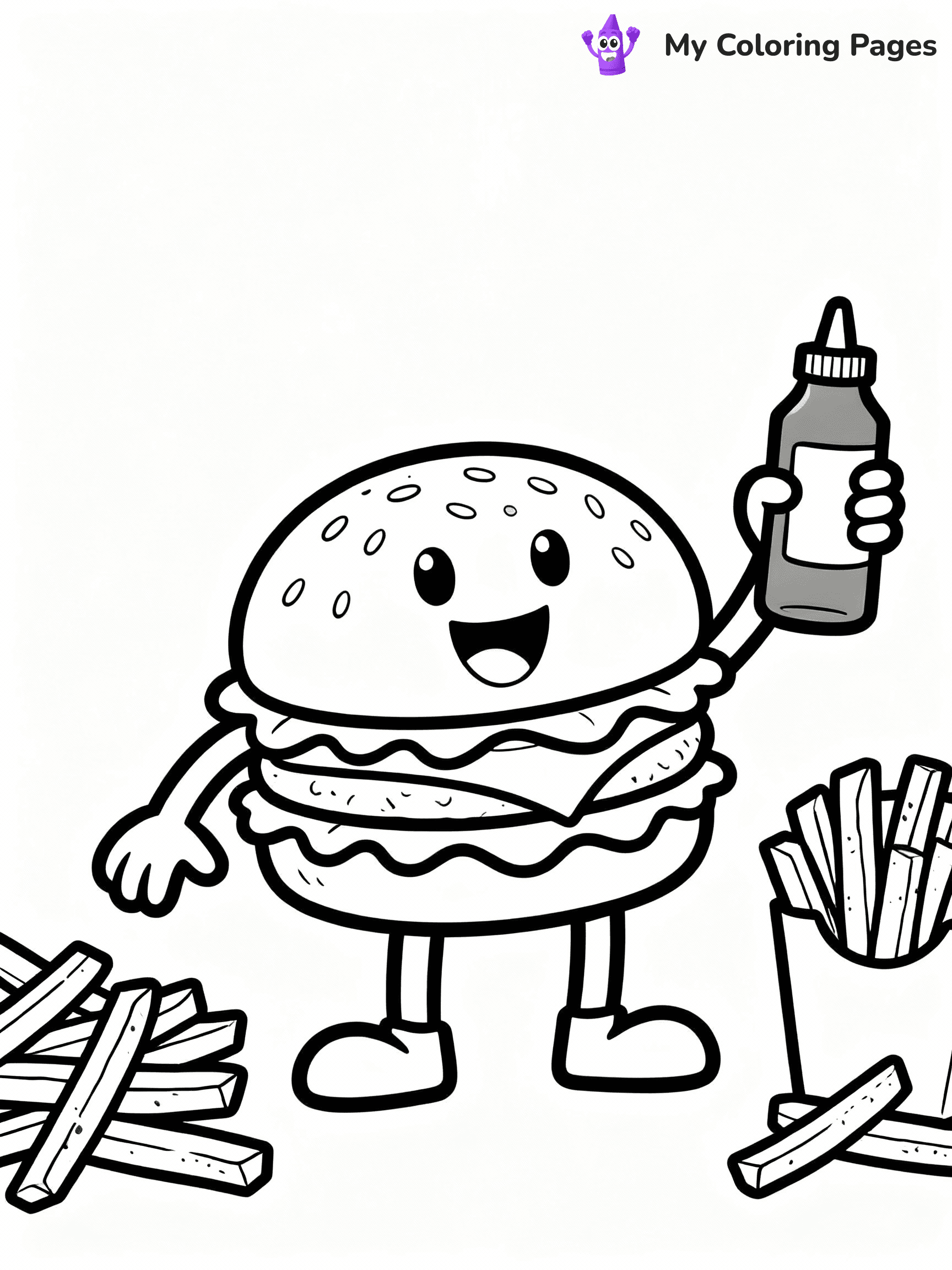 Hamburger Coloring Pages - 19