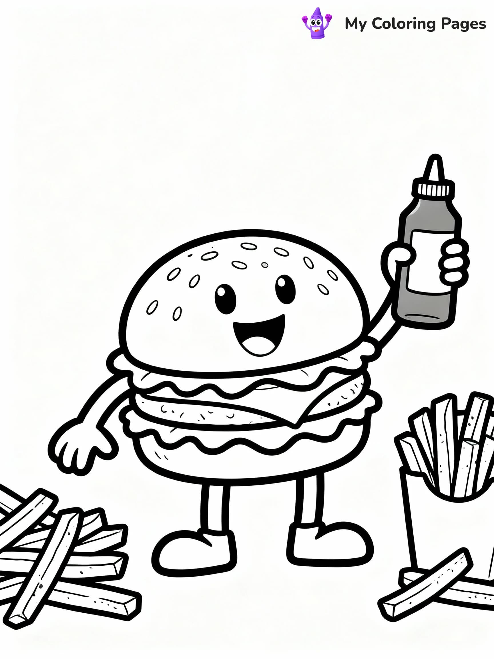 Hamburger Coloring Pages - 19
