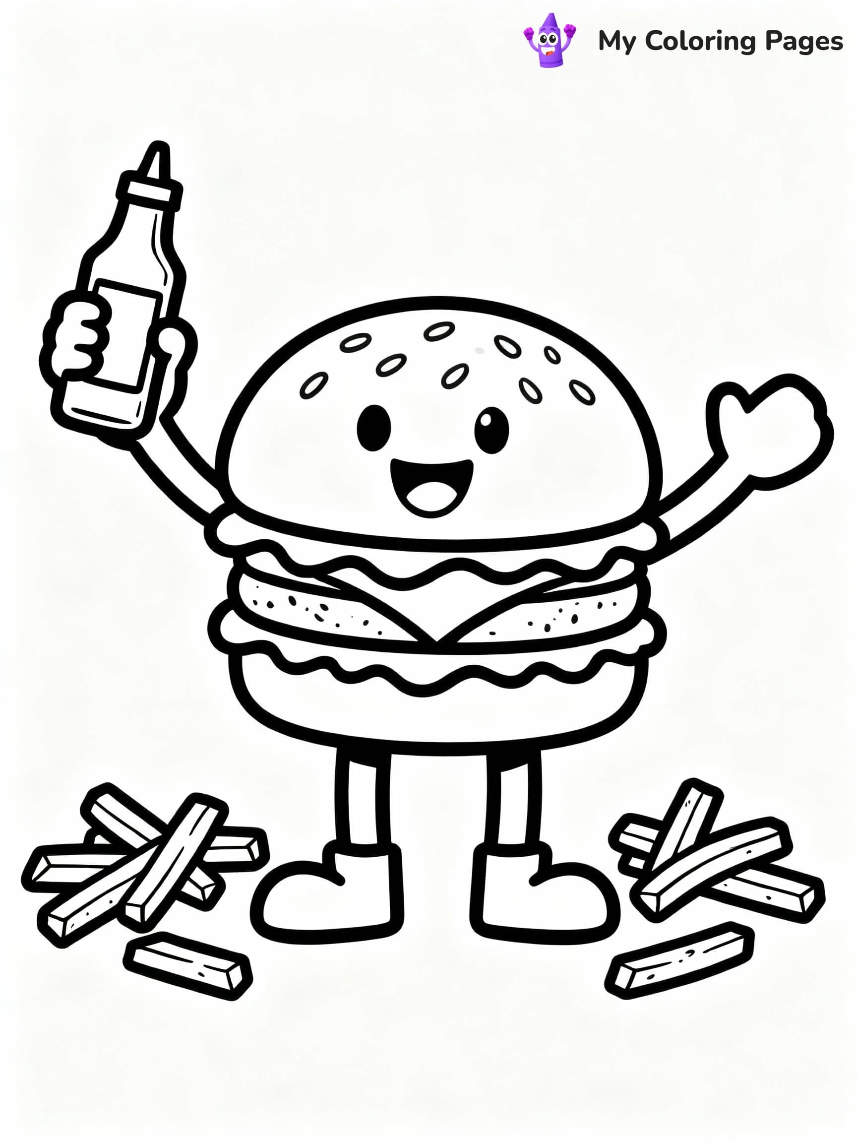 Hamburger Coloring Pages - 18