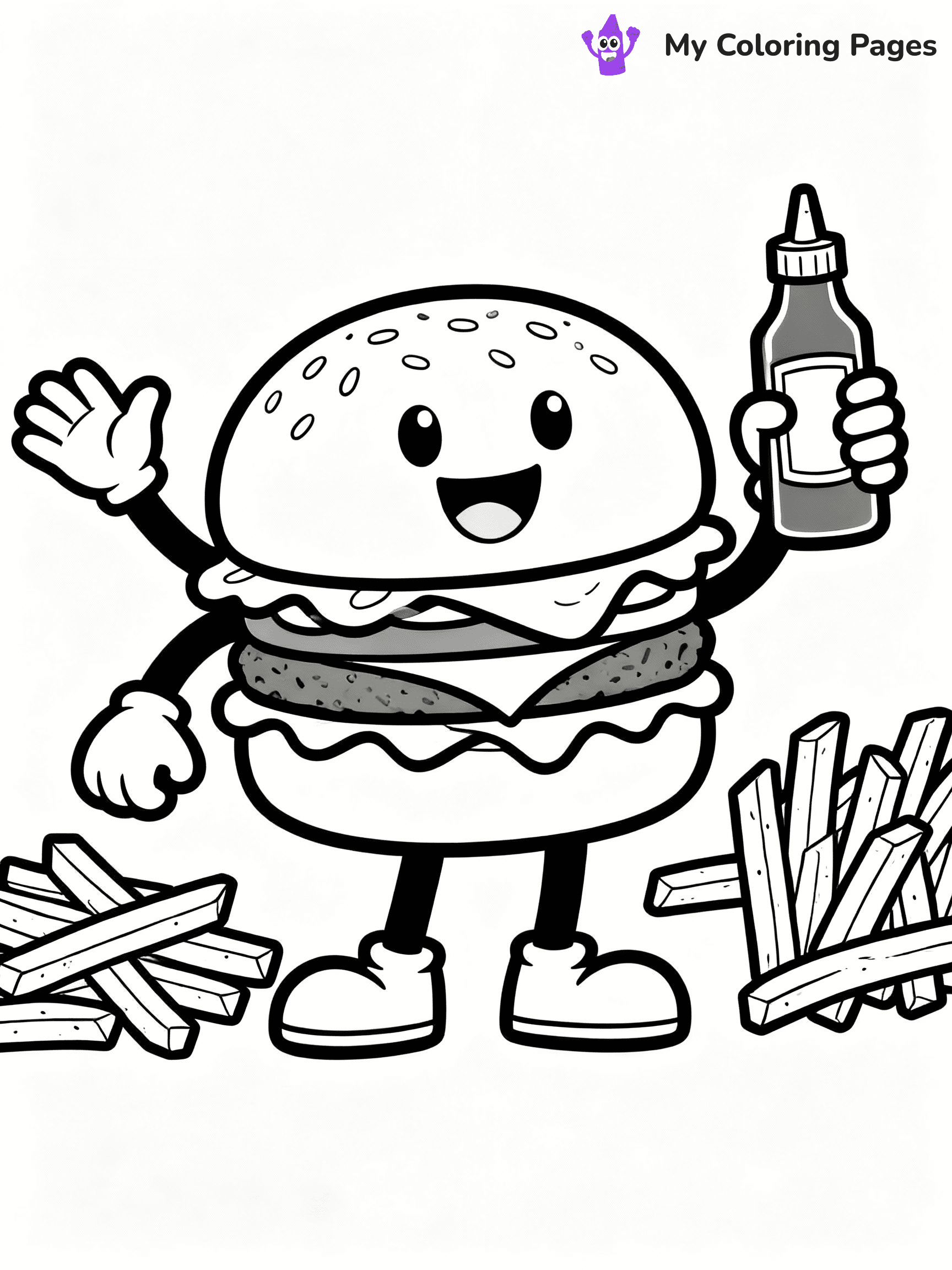 Hamburger Coloring Pages - 17