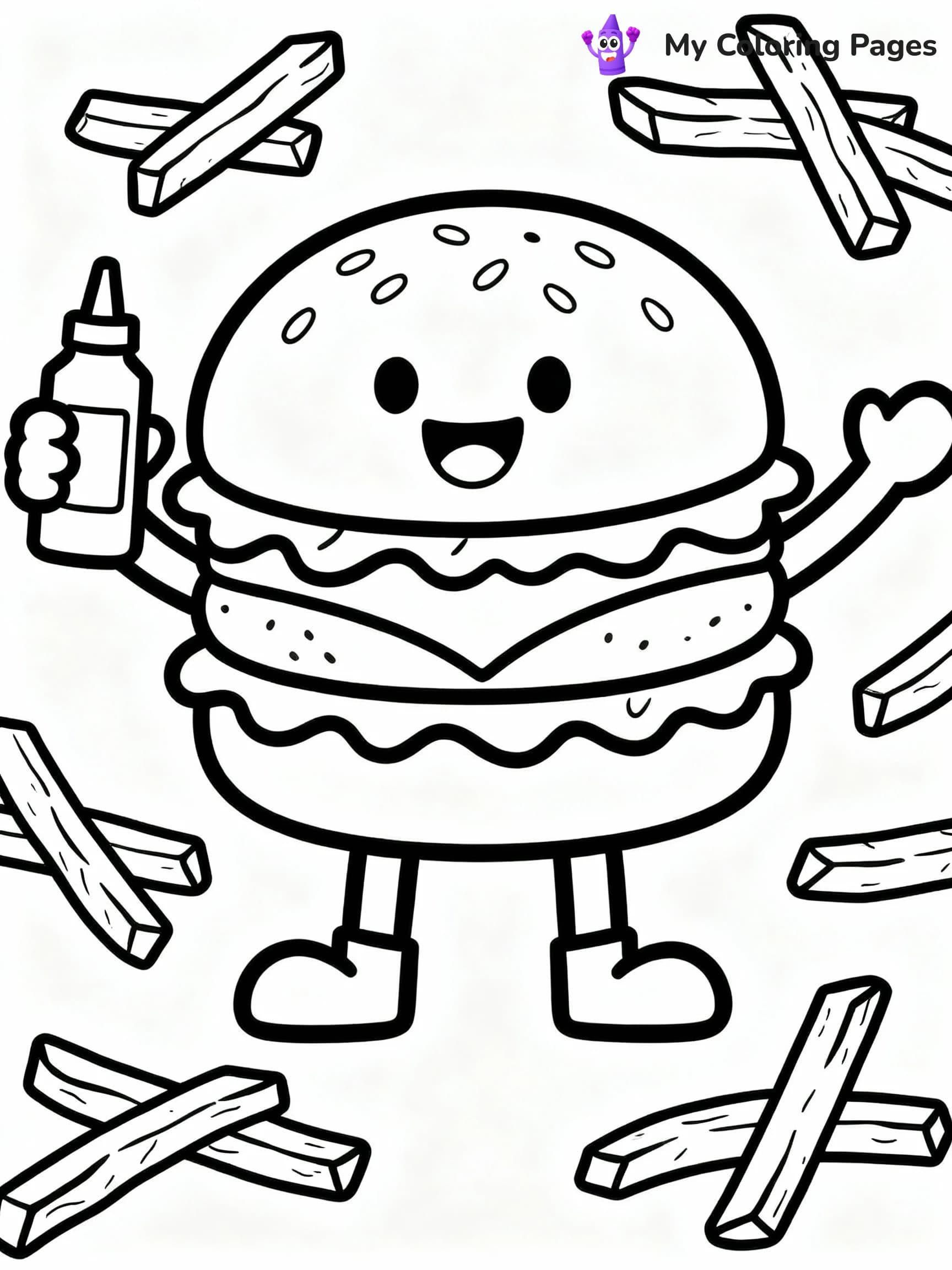 Hamburger Coloring Pages - 16