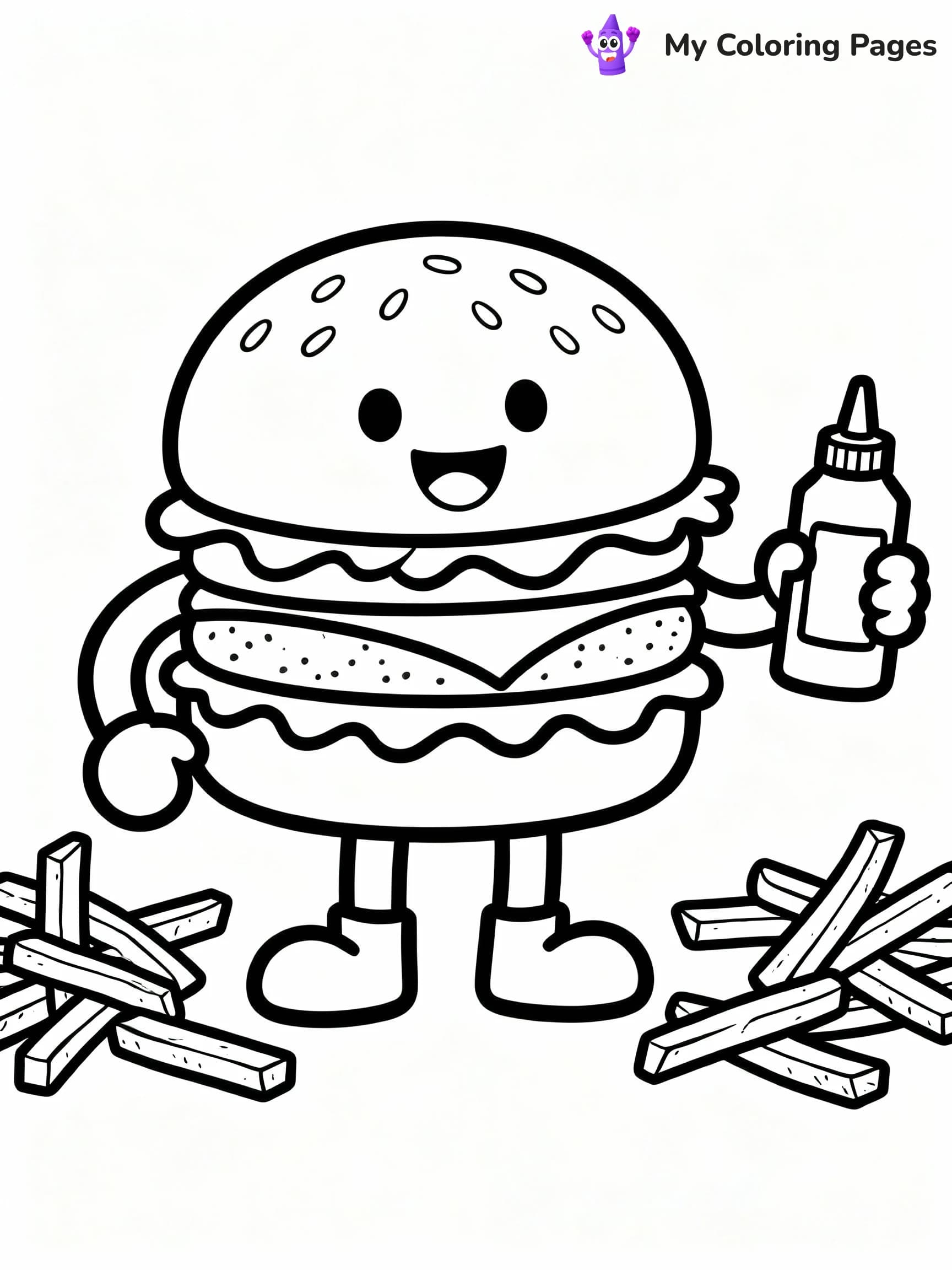 Hamburger Coloring Pages - 15