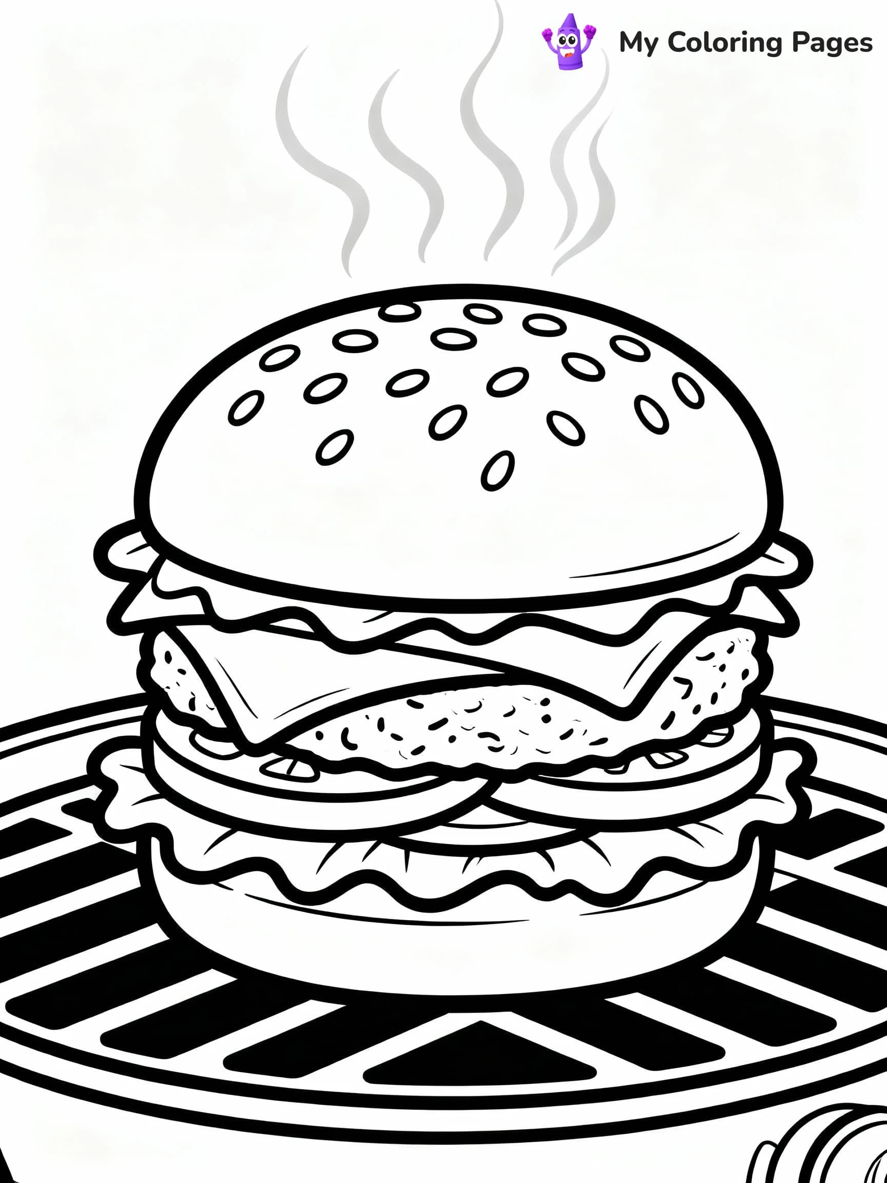 Hamburger Coloring Pages - 12