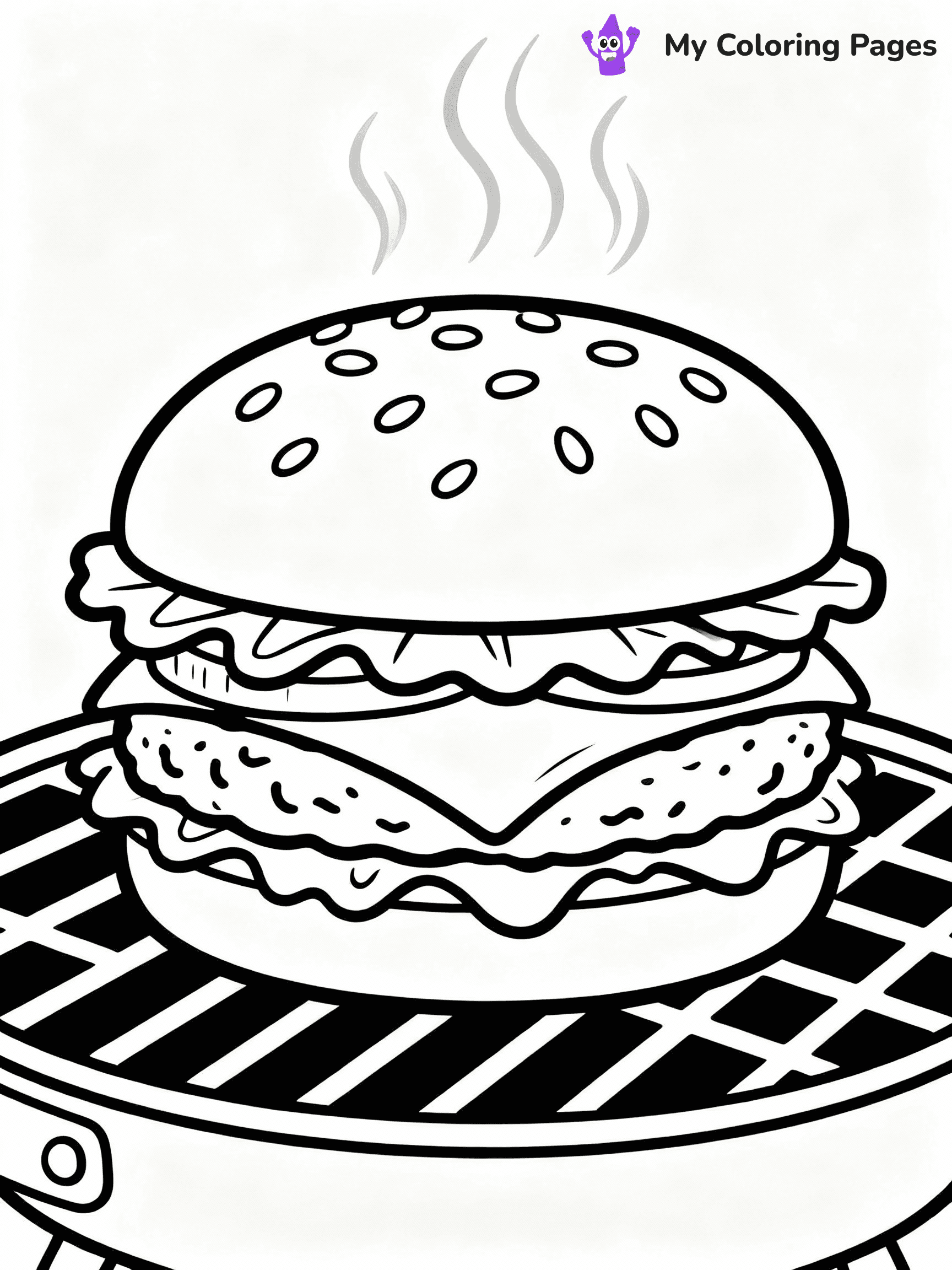 Hamburger Coloring Pages - 11