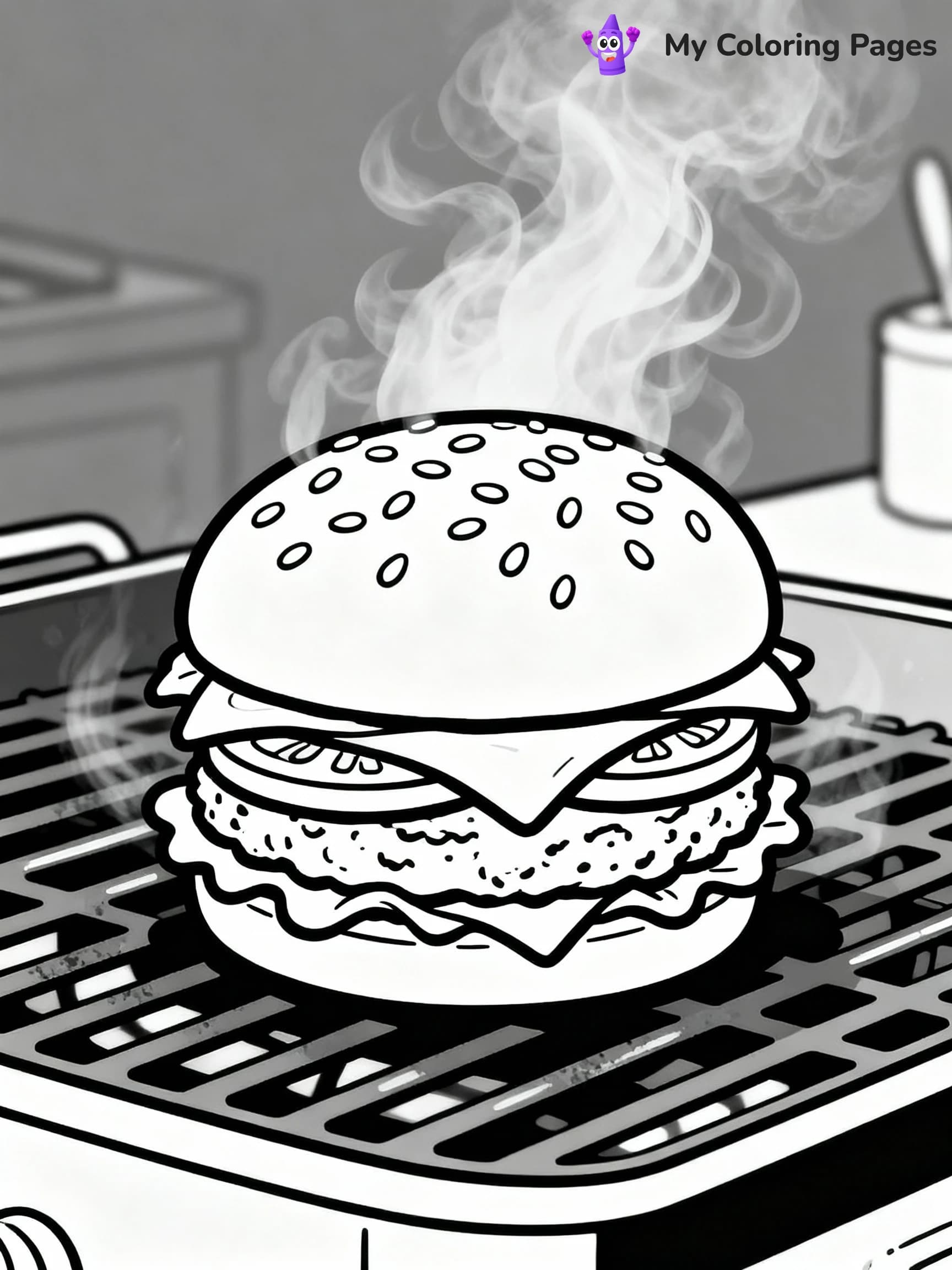 Hamburger Coloring Pages - 8