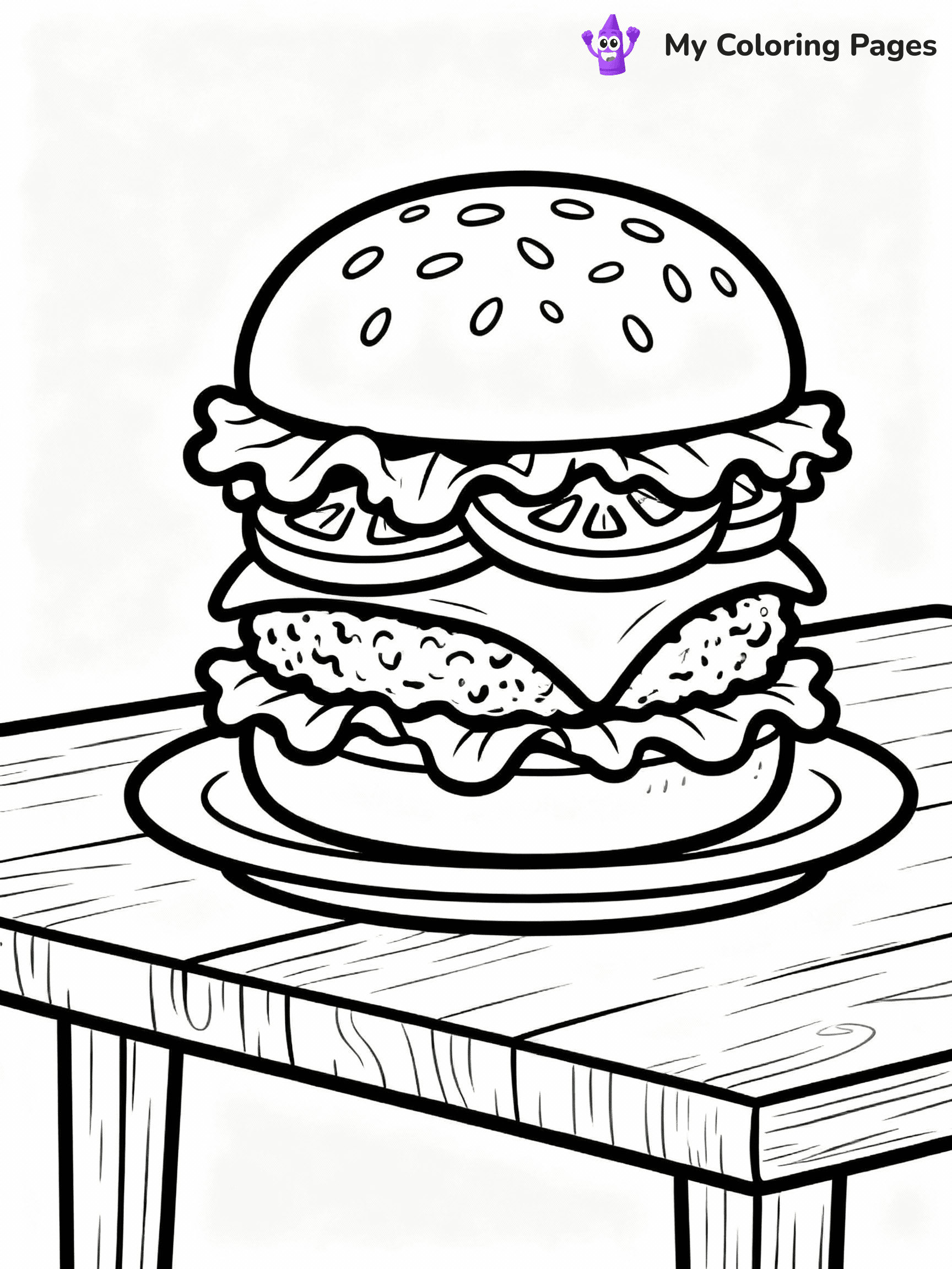 Hamburger Coloring Pages - 5