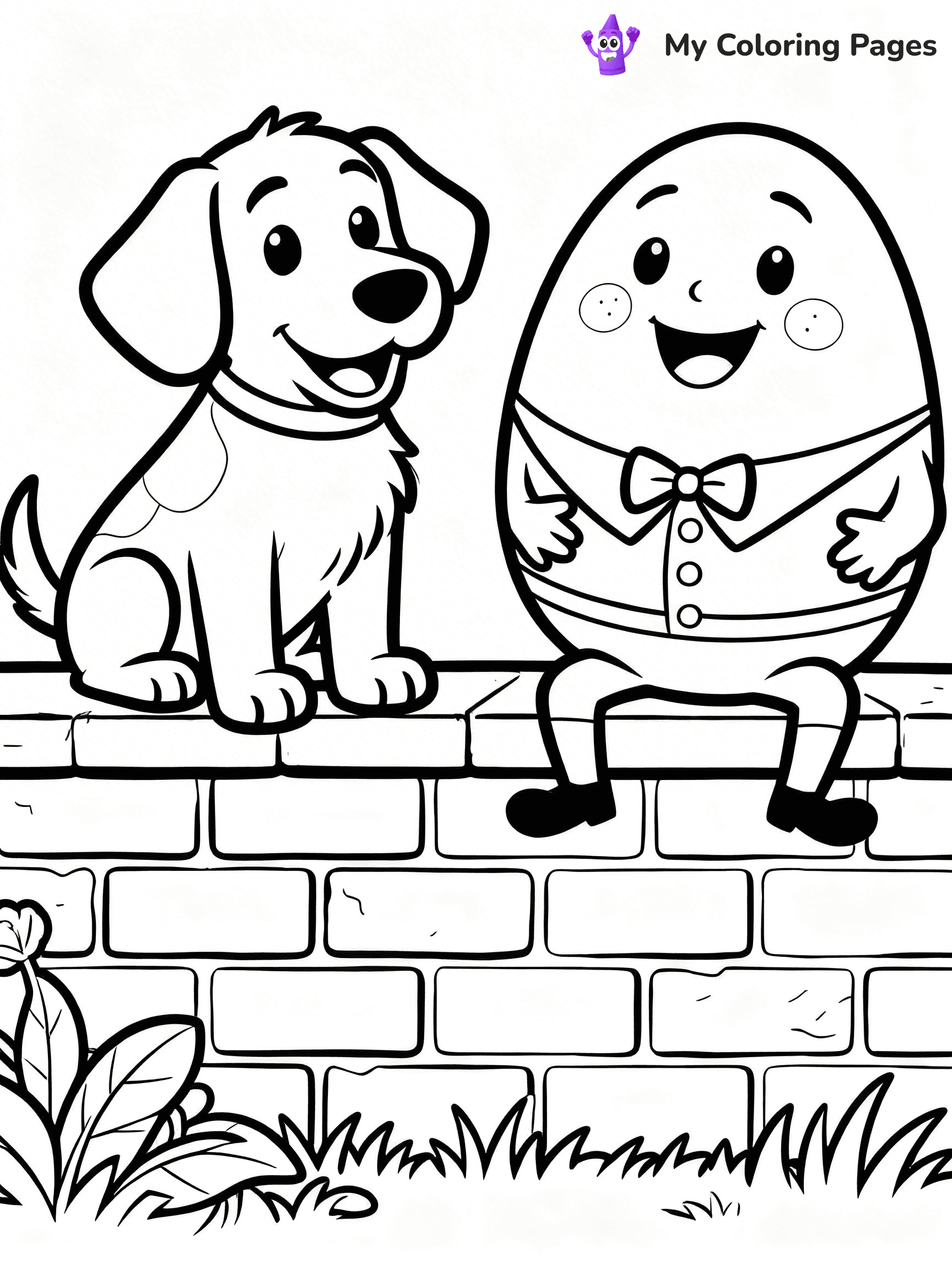 Humpty Dumpty Coloring Pages - 1