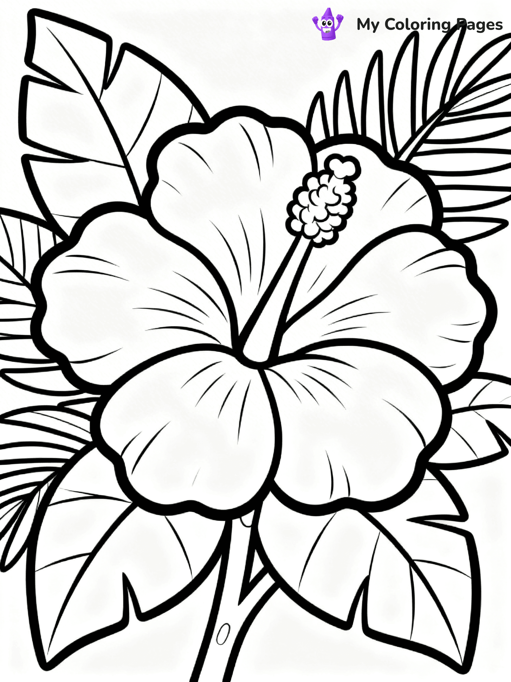 Hibiscus Coloring Pages - 43