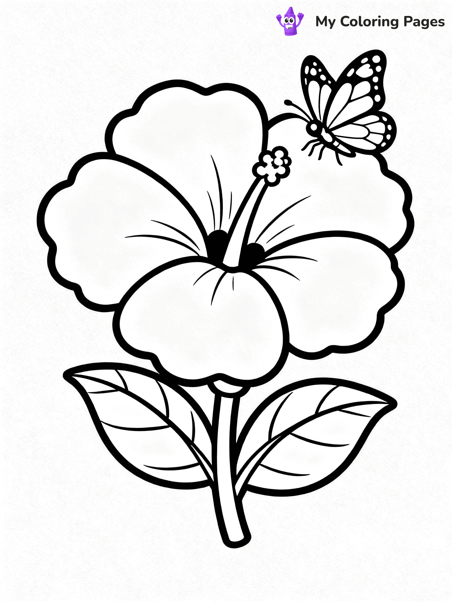 Hibiscus Coloring Pages - 29