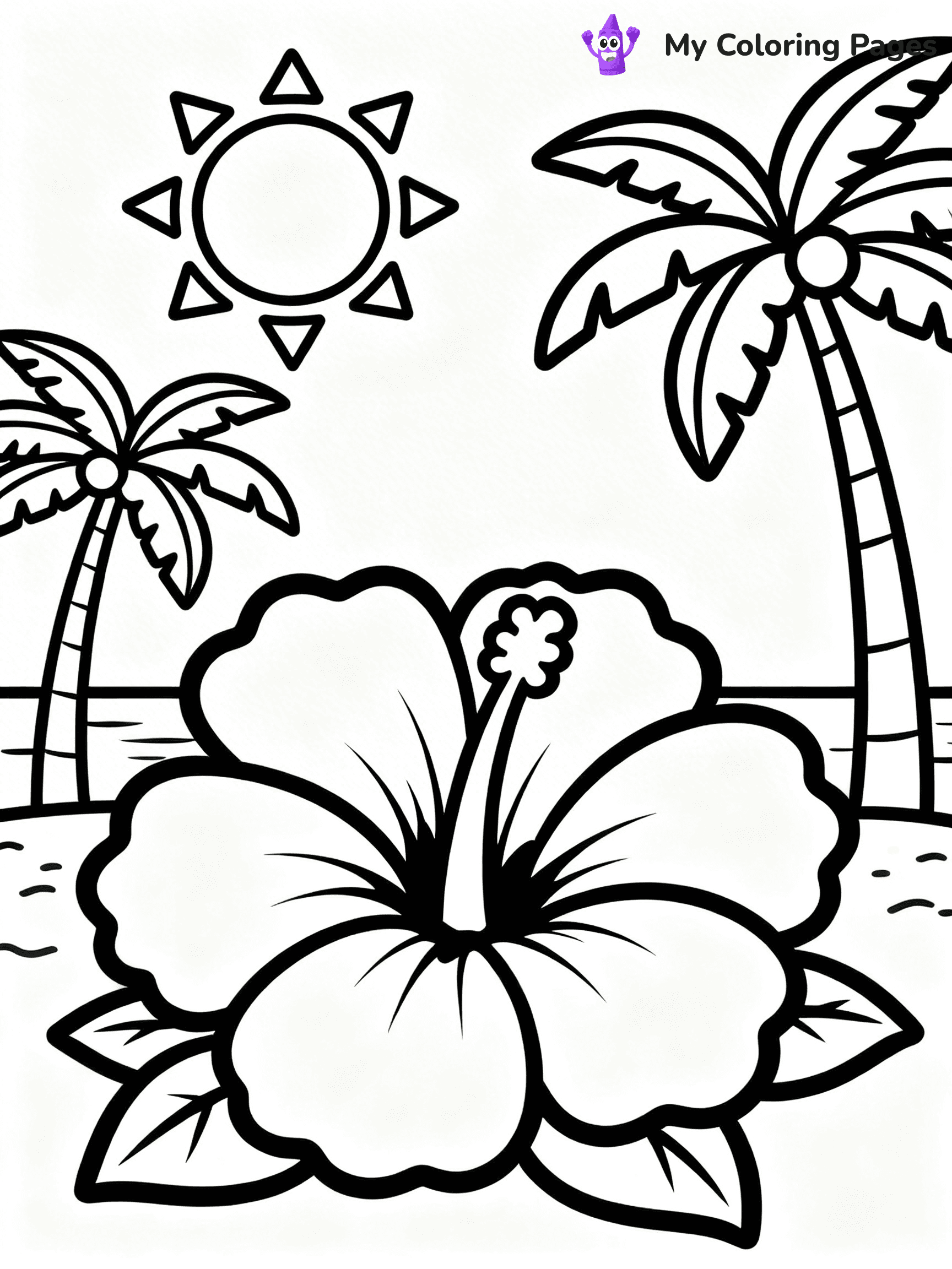 Hibiscus Coloring Pages - 25
