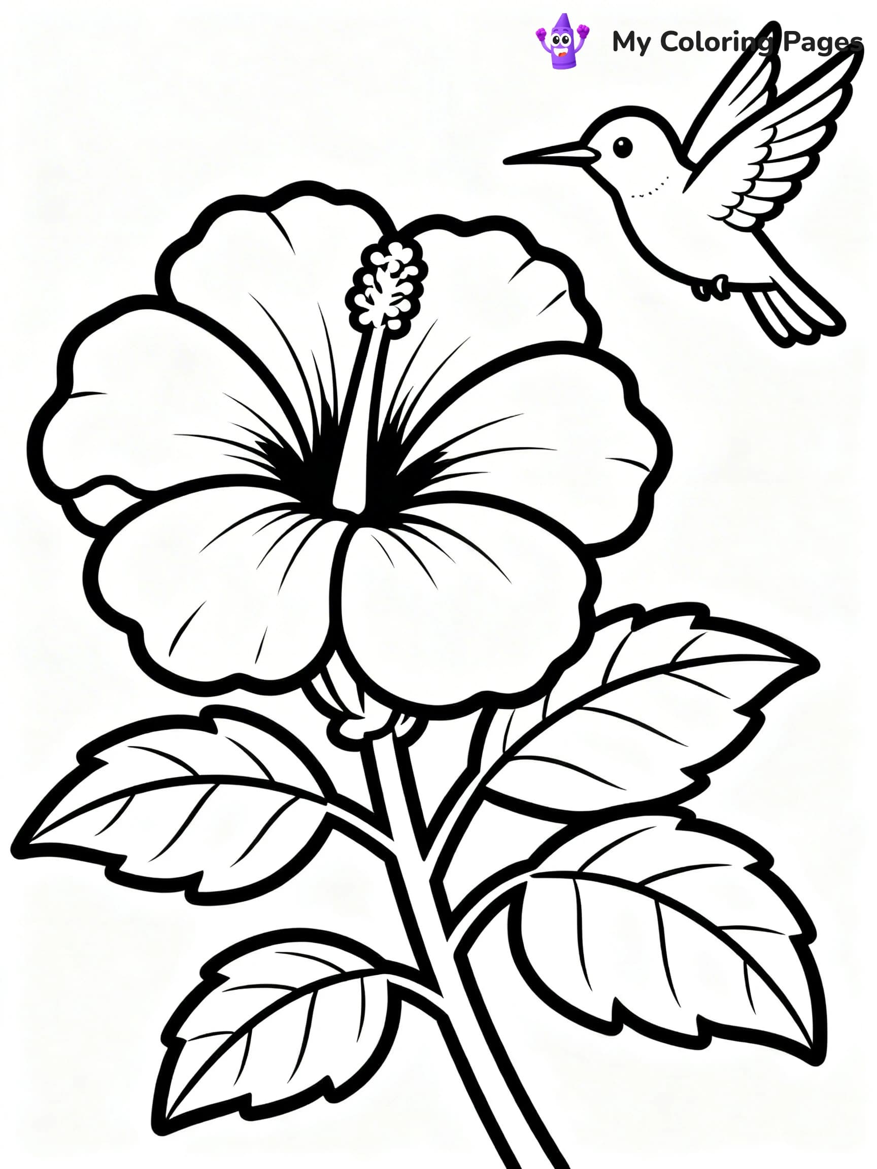 Hibiscus Coloring Pages - 19