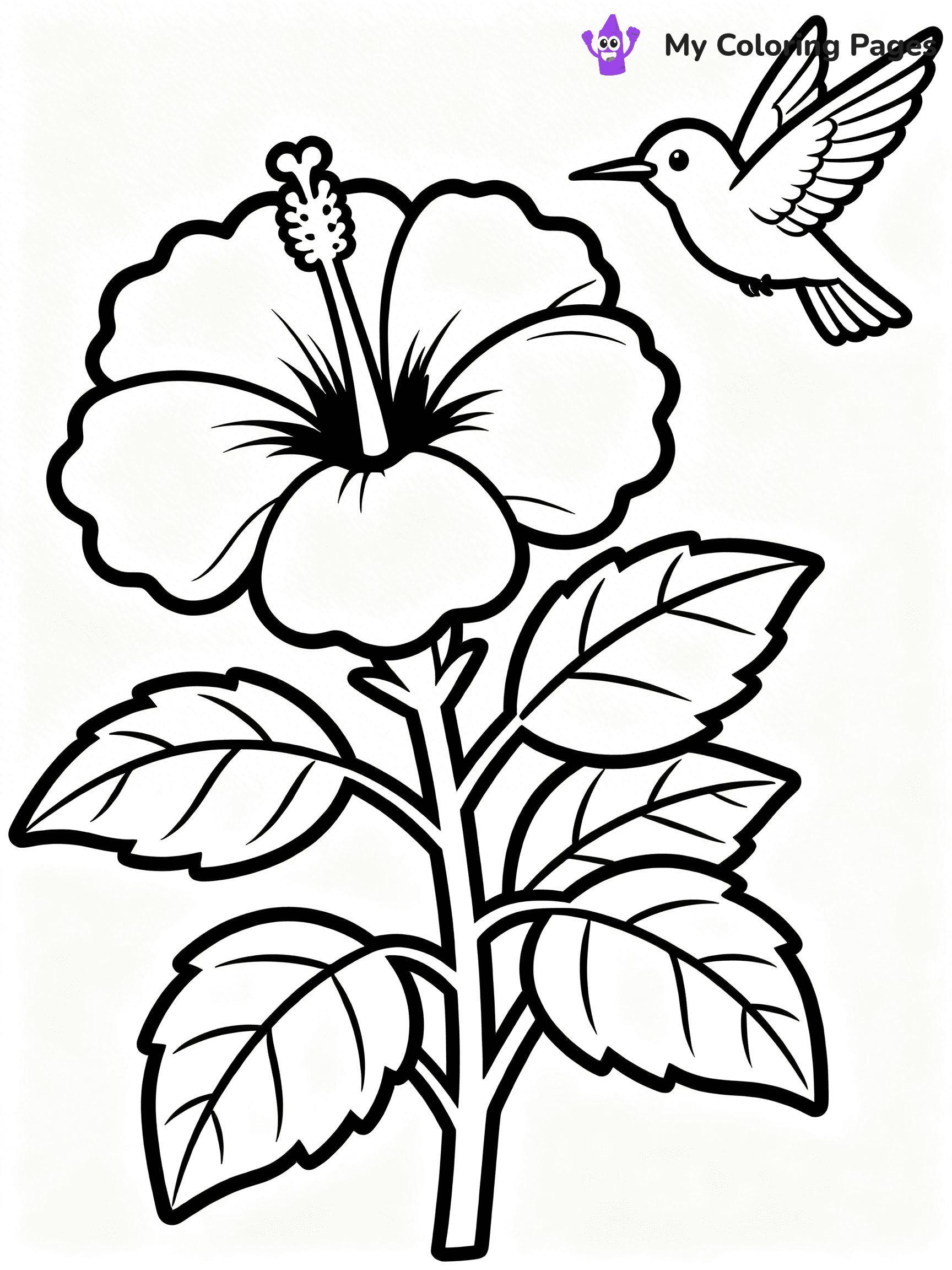 Hibiscus Coloring Pages - 17