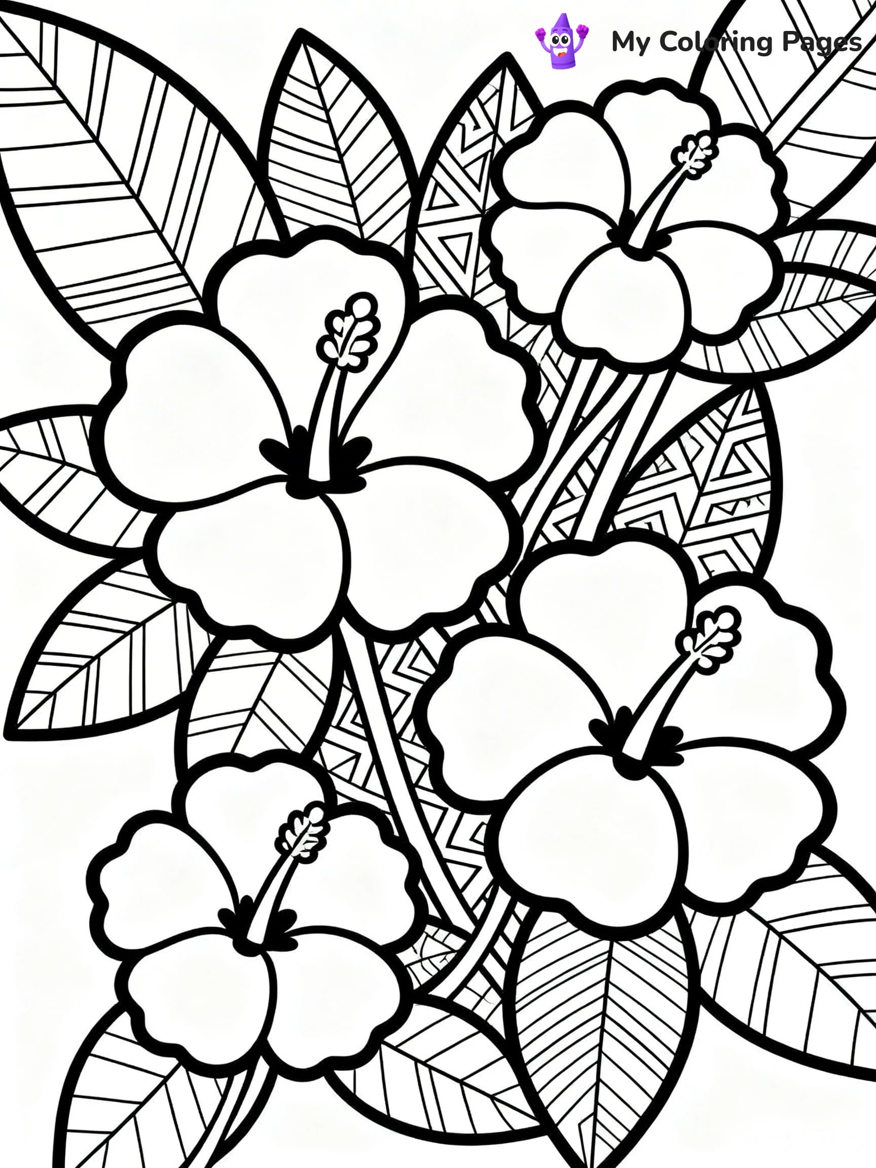 Hibiscus Coloring Pages - 14