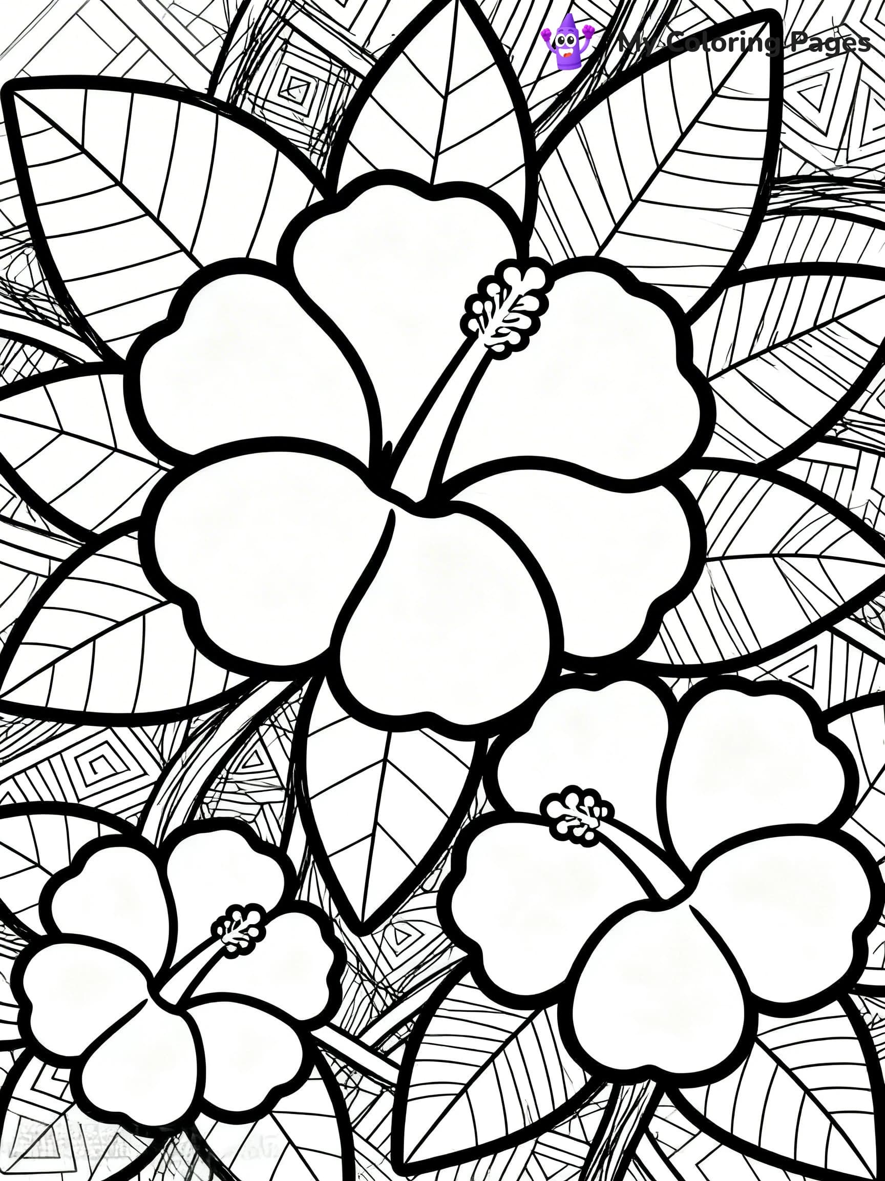 Hibiscus Coloring Pages - 13