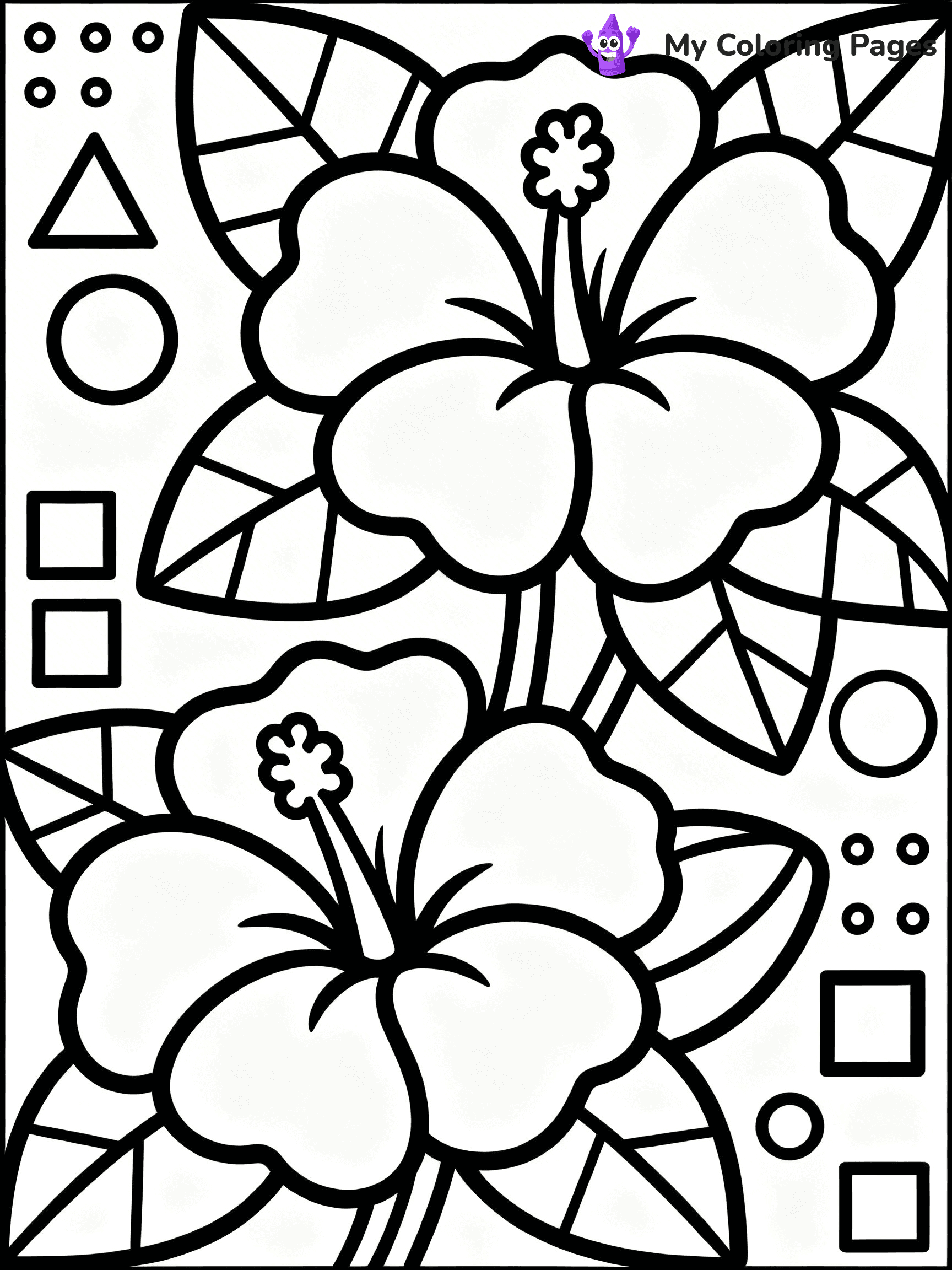 Hibiscus Coloring Pages - 12