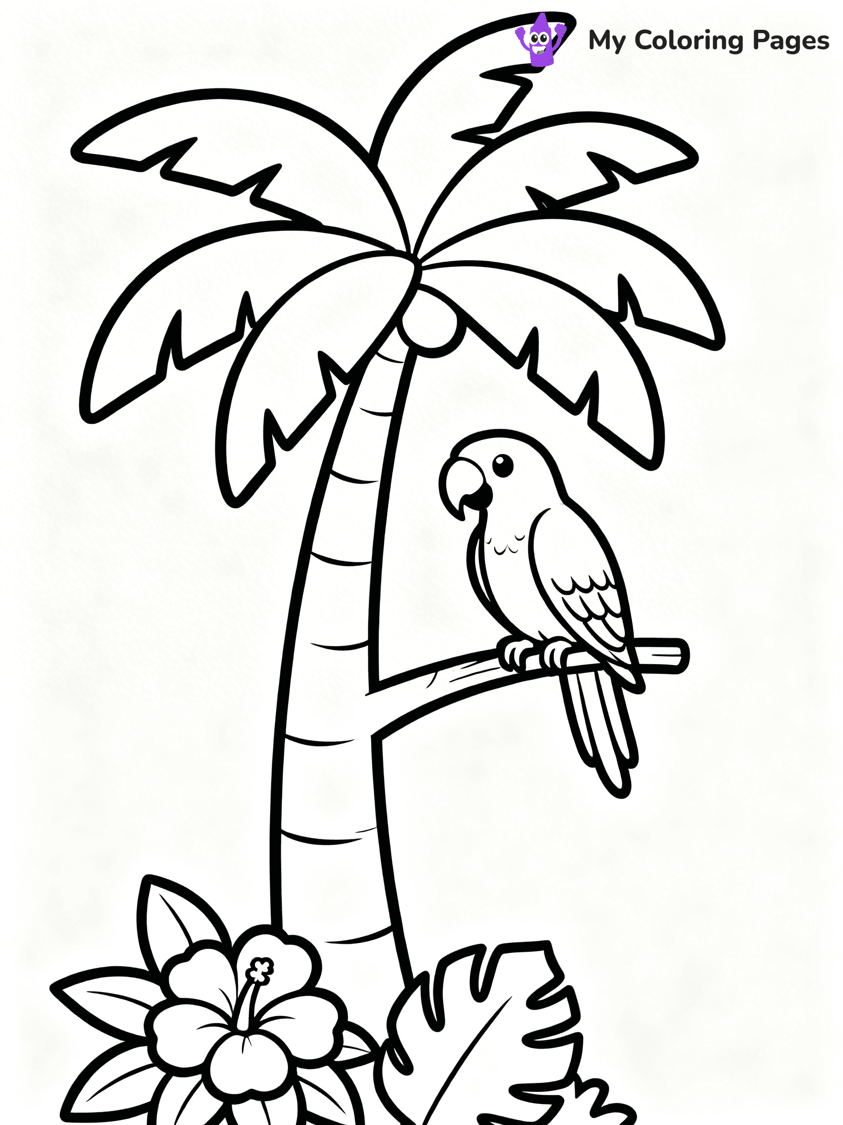 Palm Tree Coloring Pages - 16