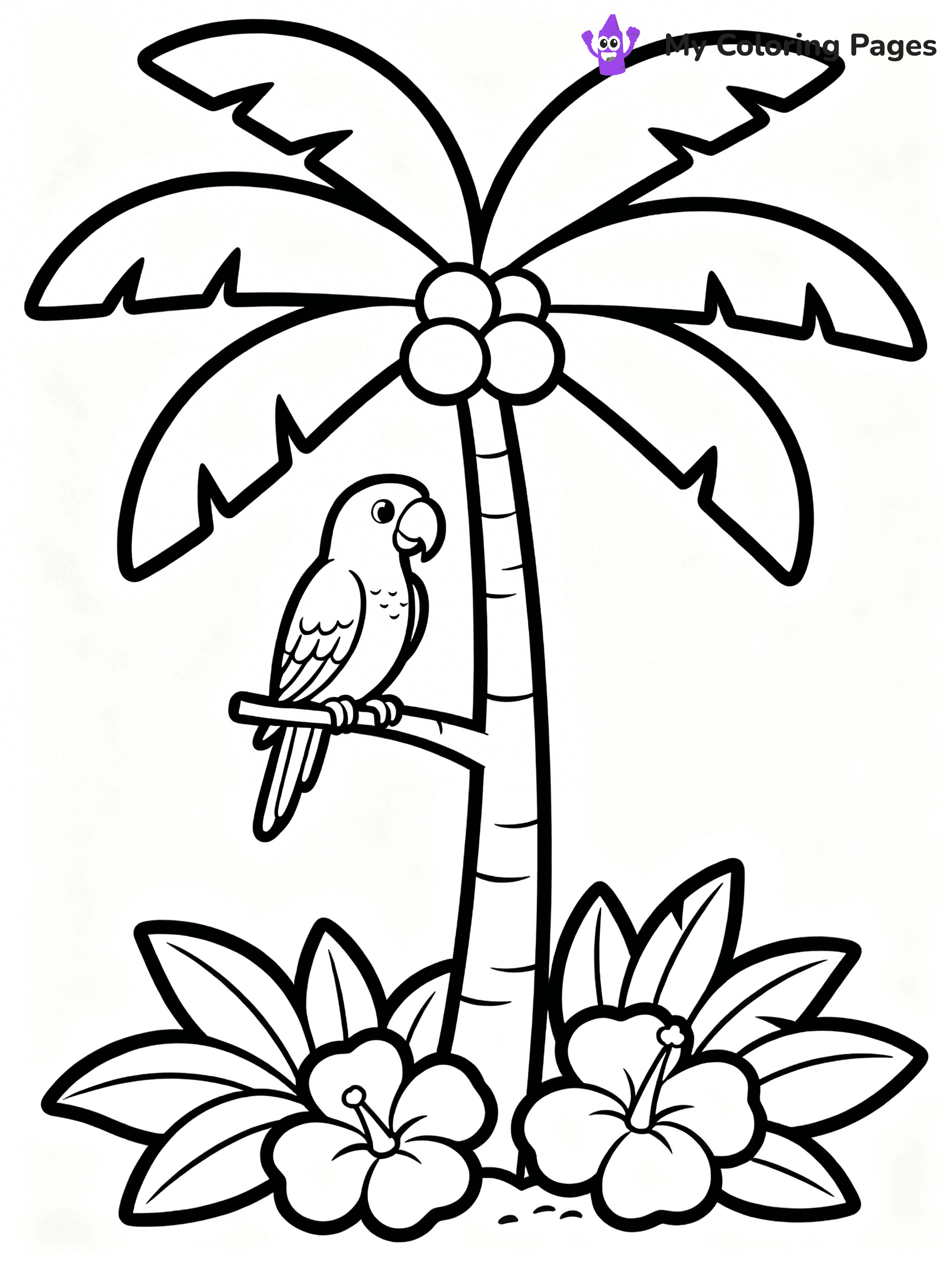 Palm Tree Coloring Pages - 14