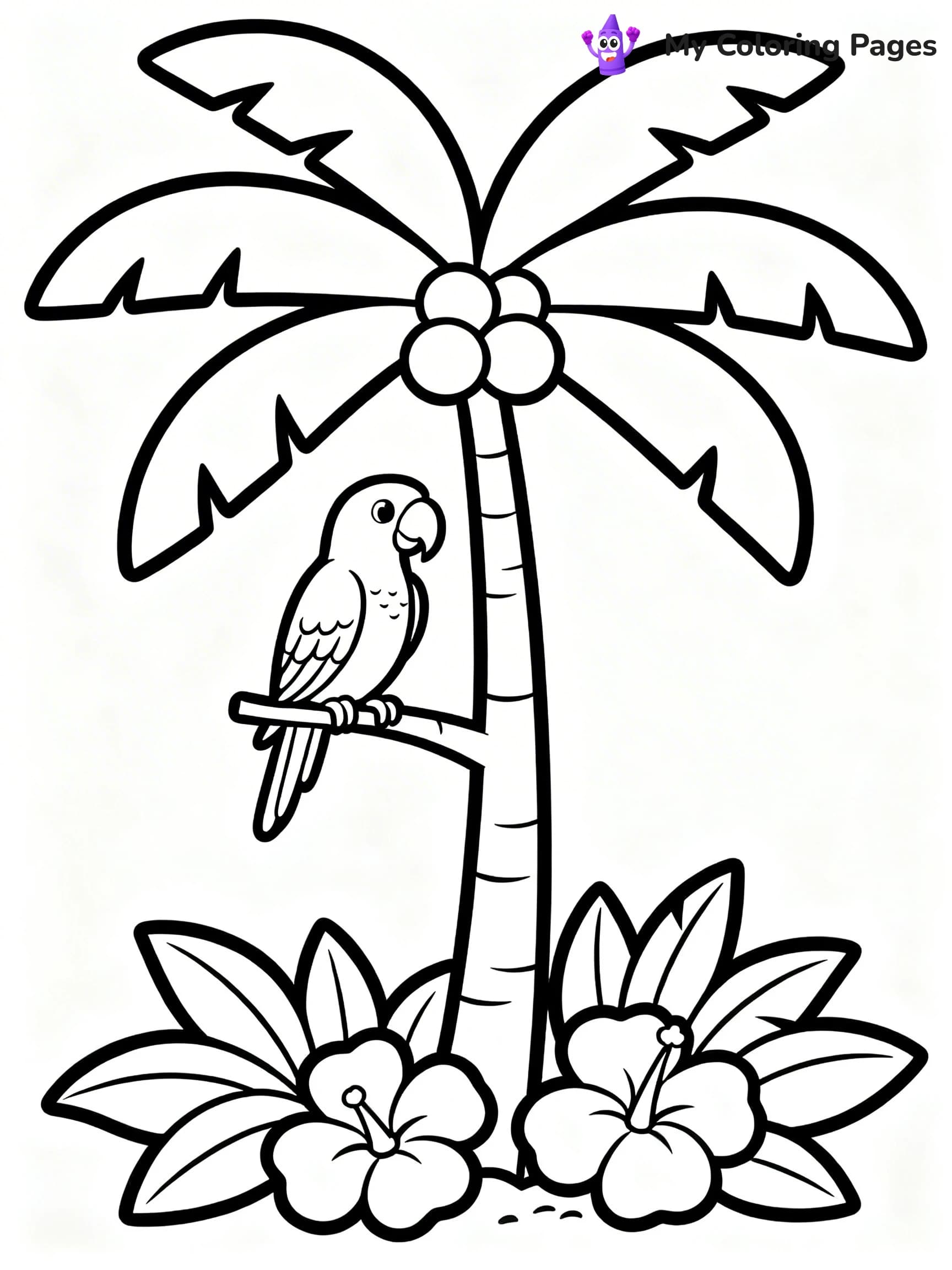 Palm Tree Coloring Pages - 14