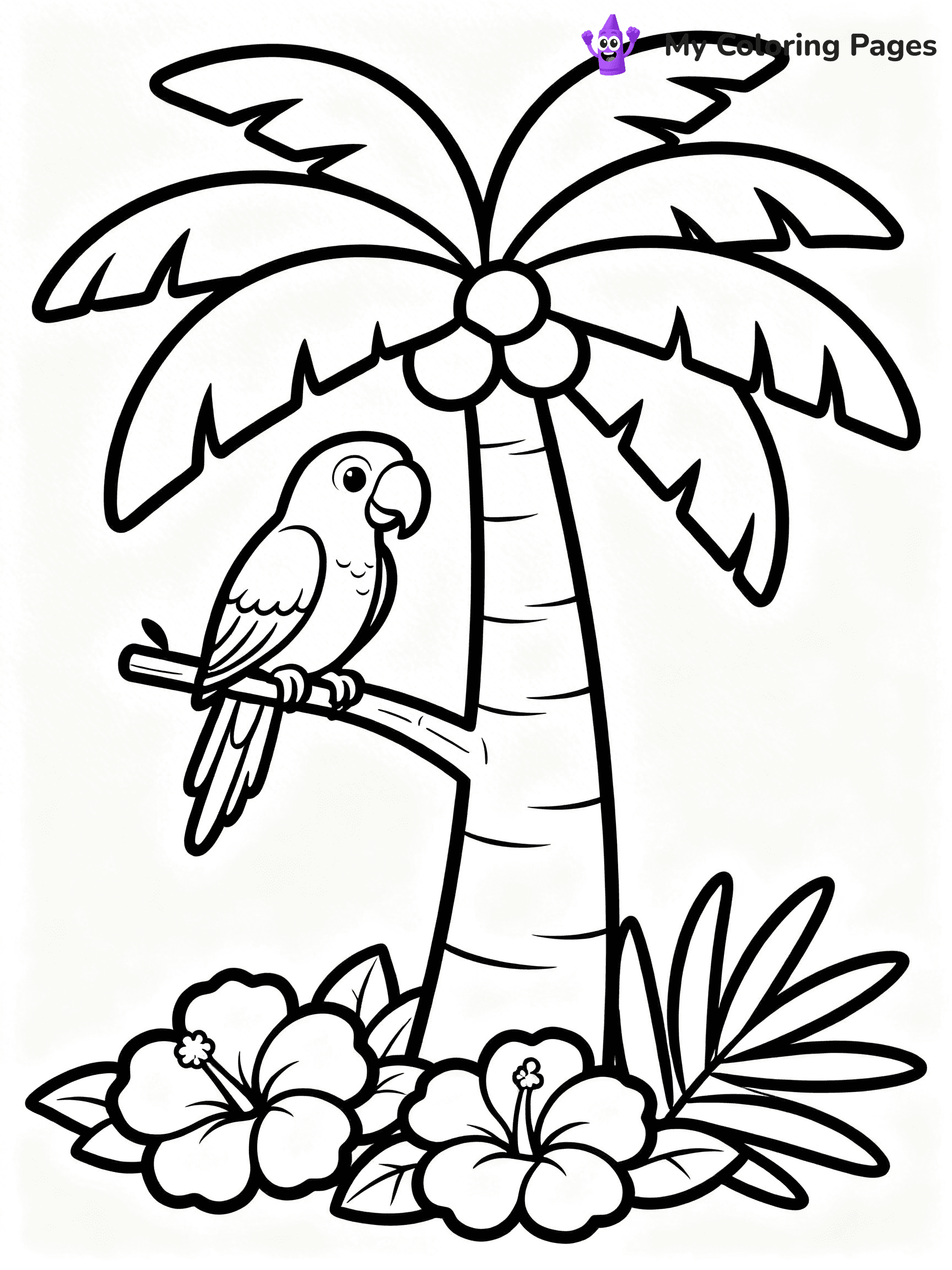 Palm Tree Coloring Pages - 13