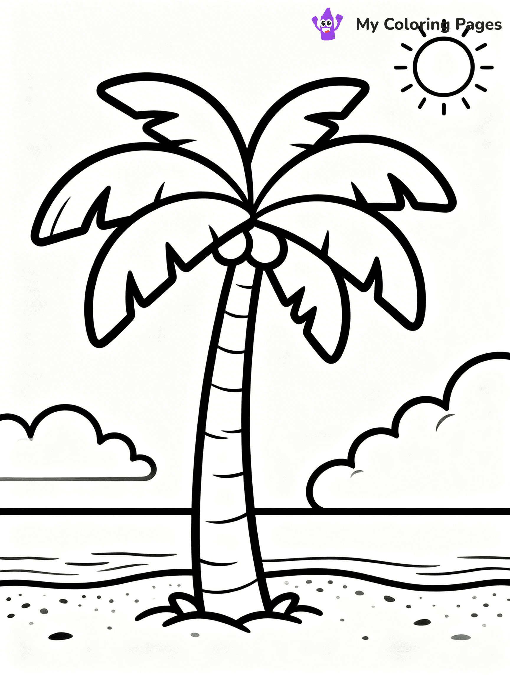 Palm Tree Coloring Pages - 12