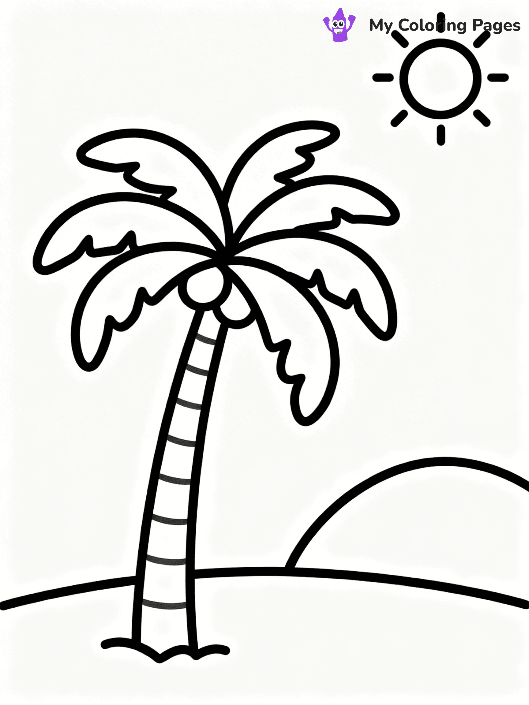 Palm Tree Coloring Pages - 11