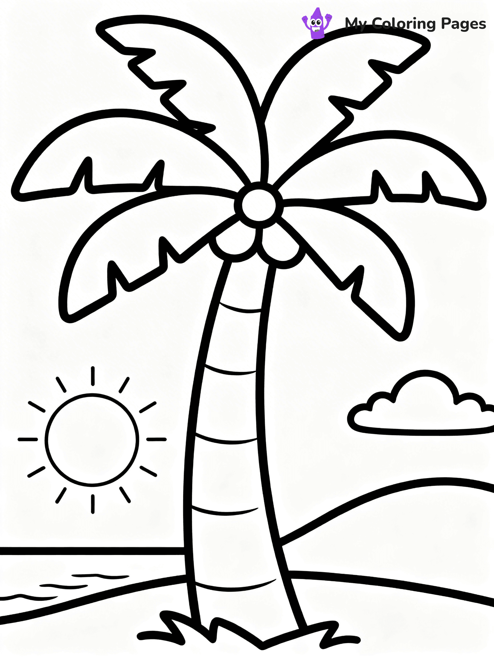 Palm Tree Coloring Pages - 10