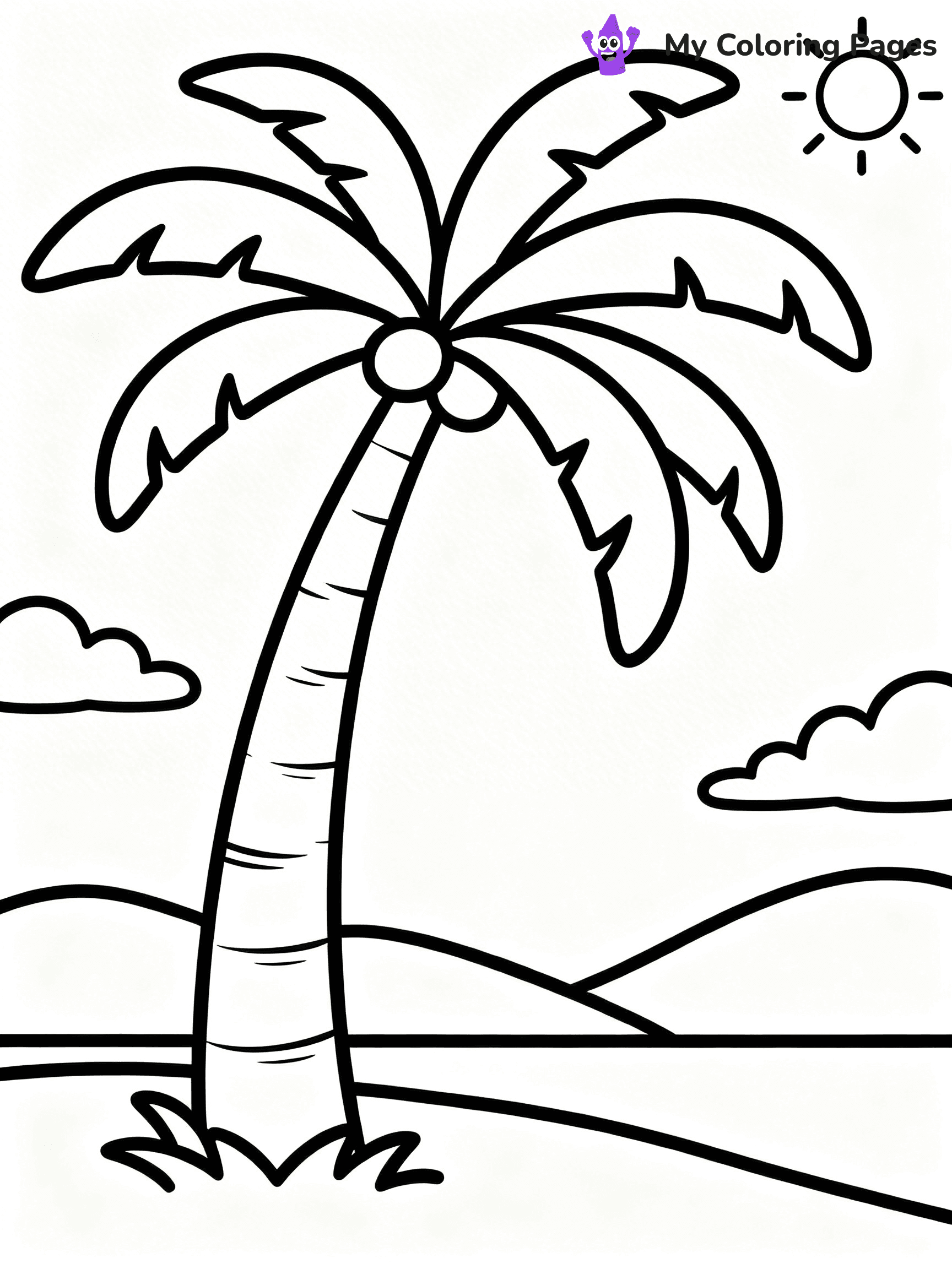 Palm Tree Coloring Pages - 9