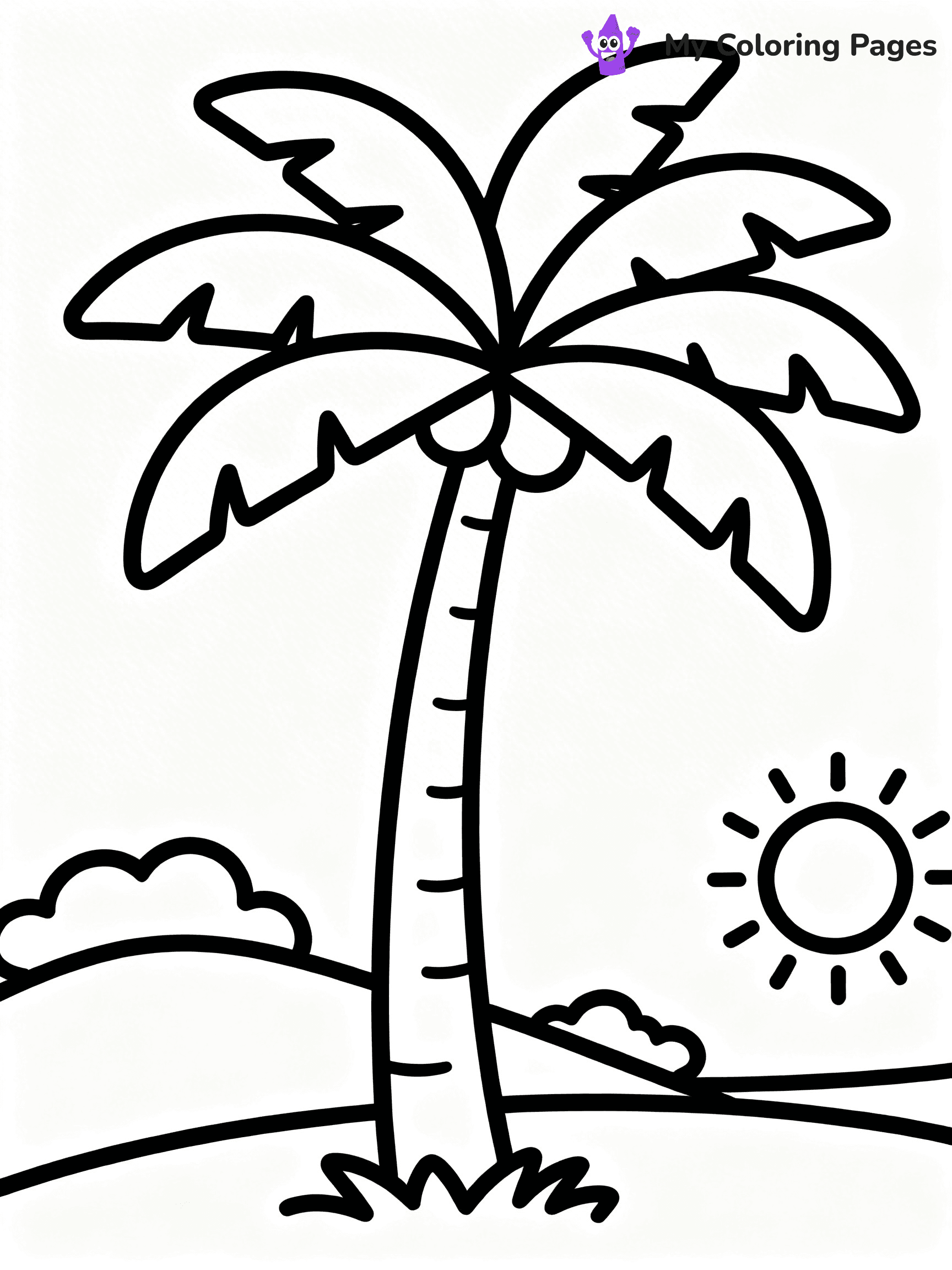 Palm Tree Coloring Pages - 8