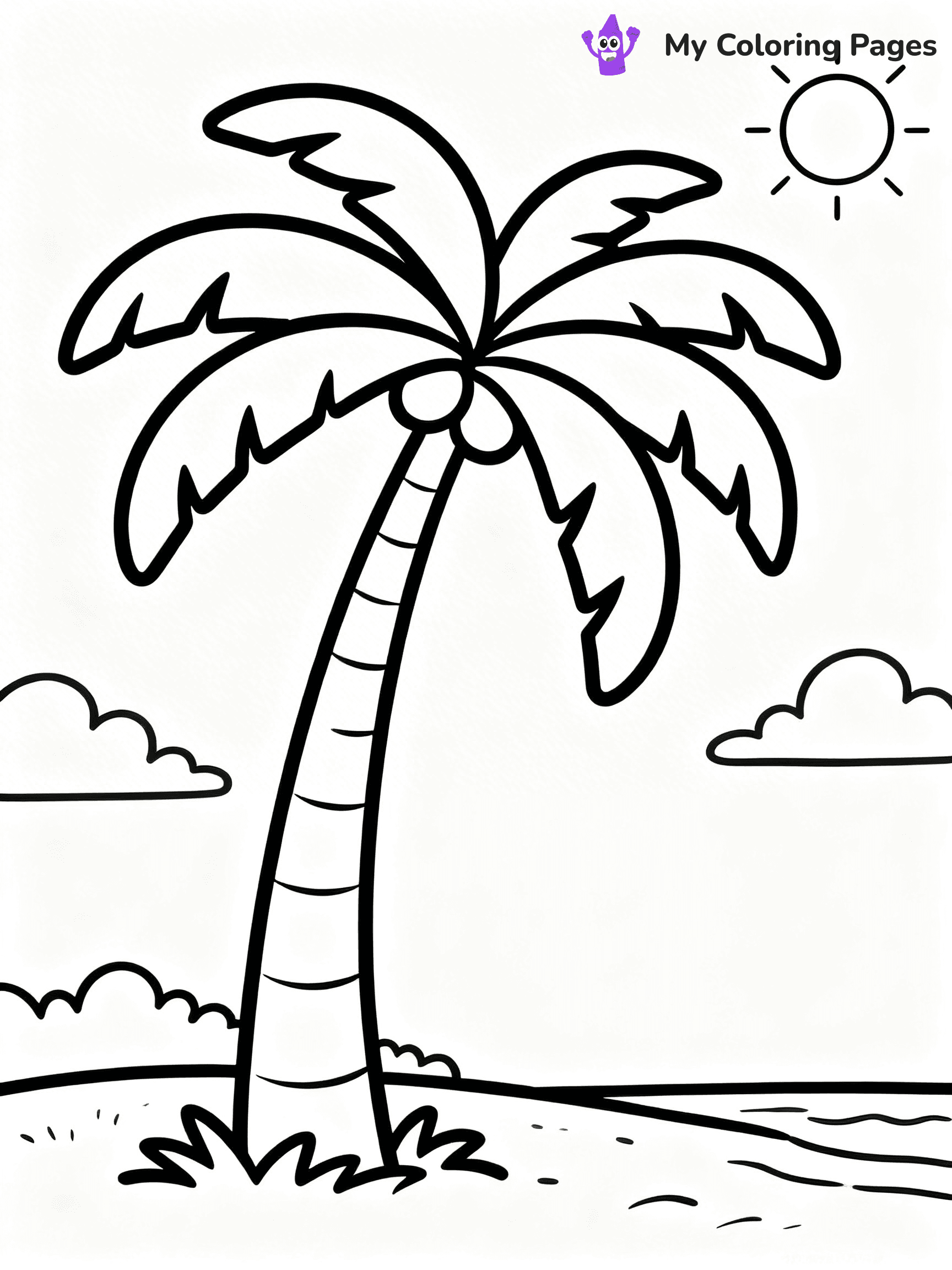 Palm Tree Coloring Pages - 7