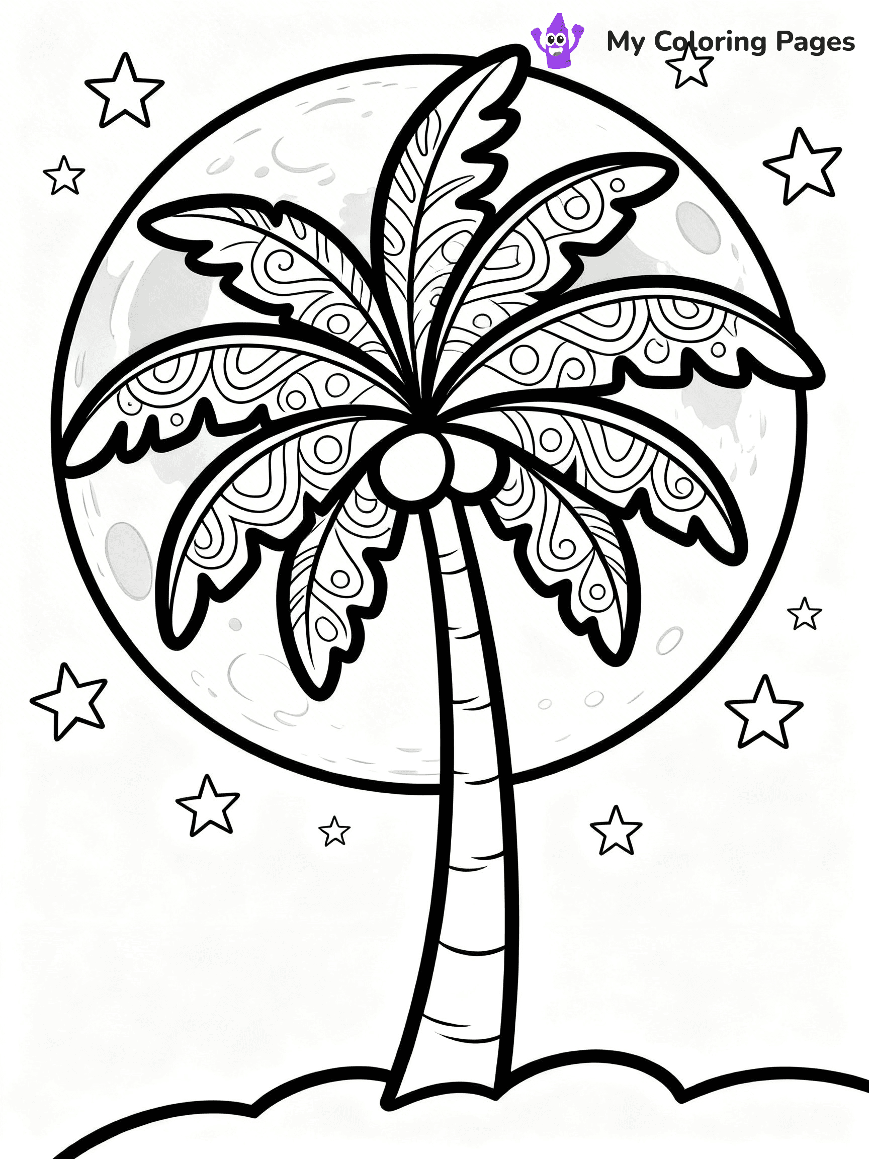 Palm Tree Coloring Pages - 5