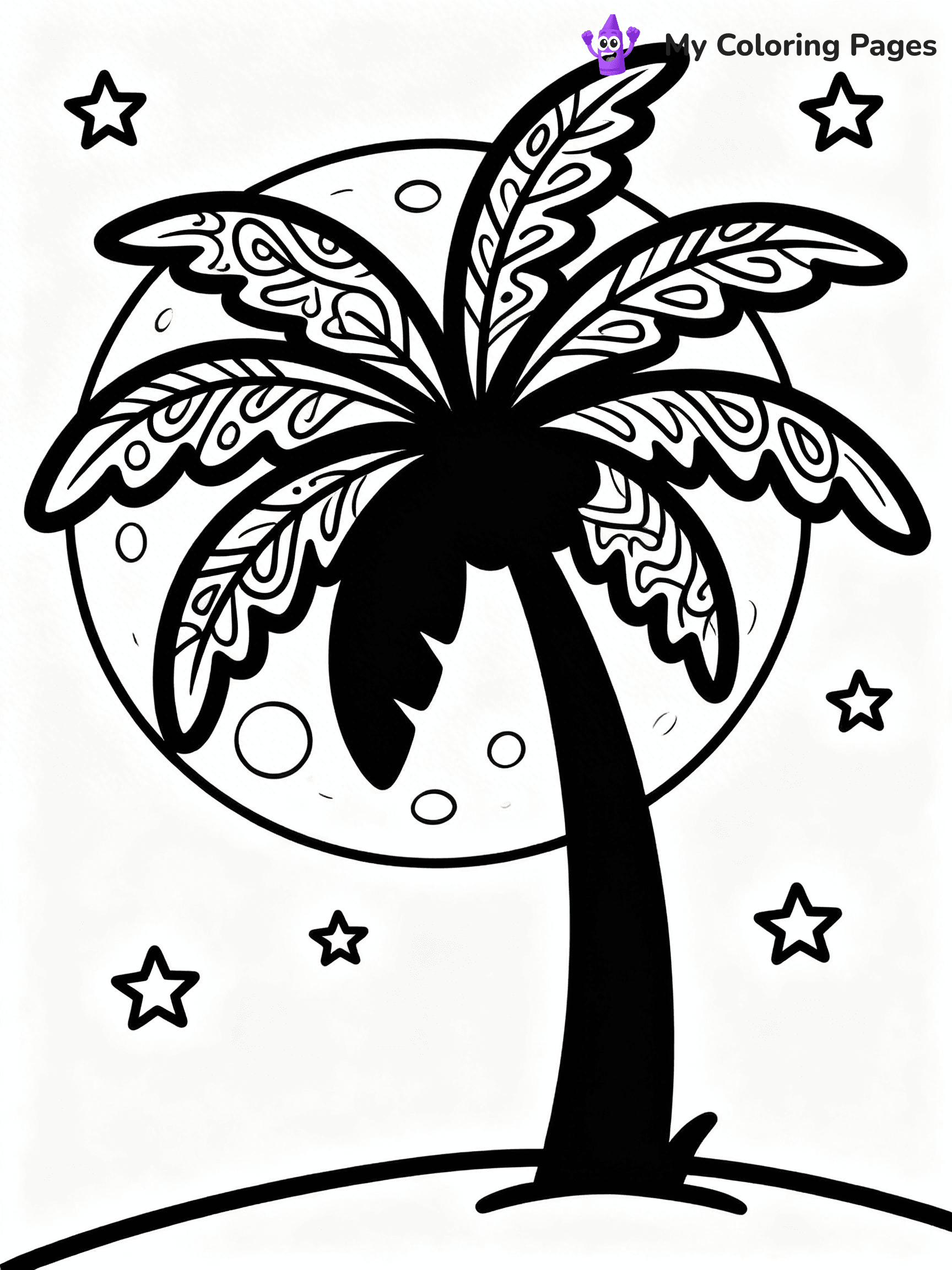 Palm Tree Coloring Pages - 2
