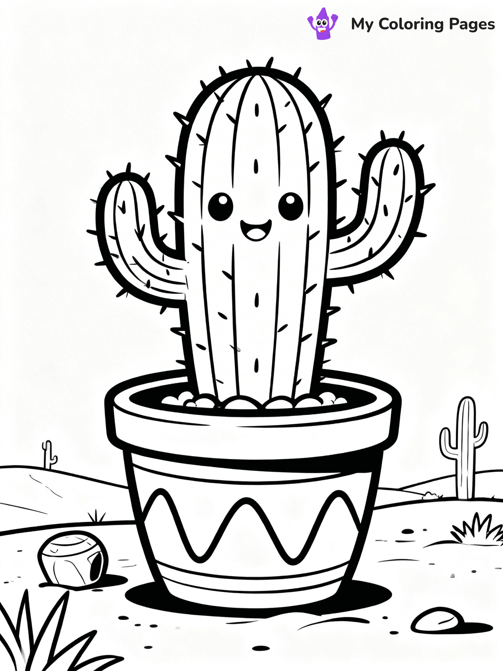 Potted Plant Coloring Pages - 105