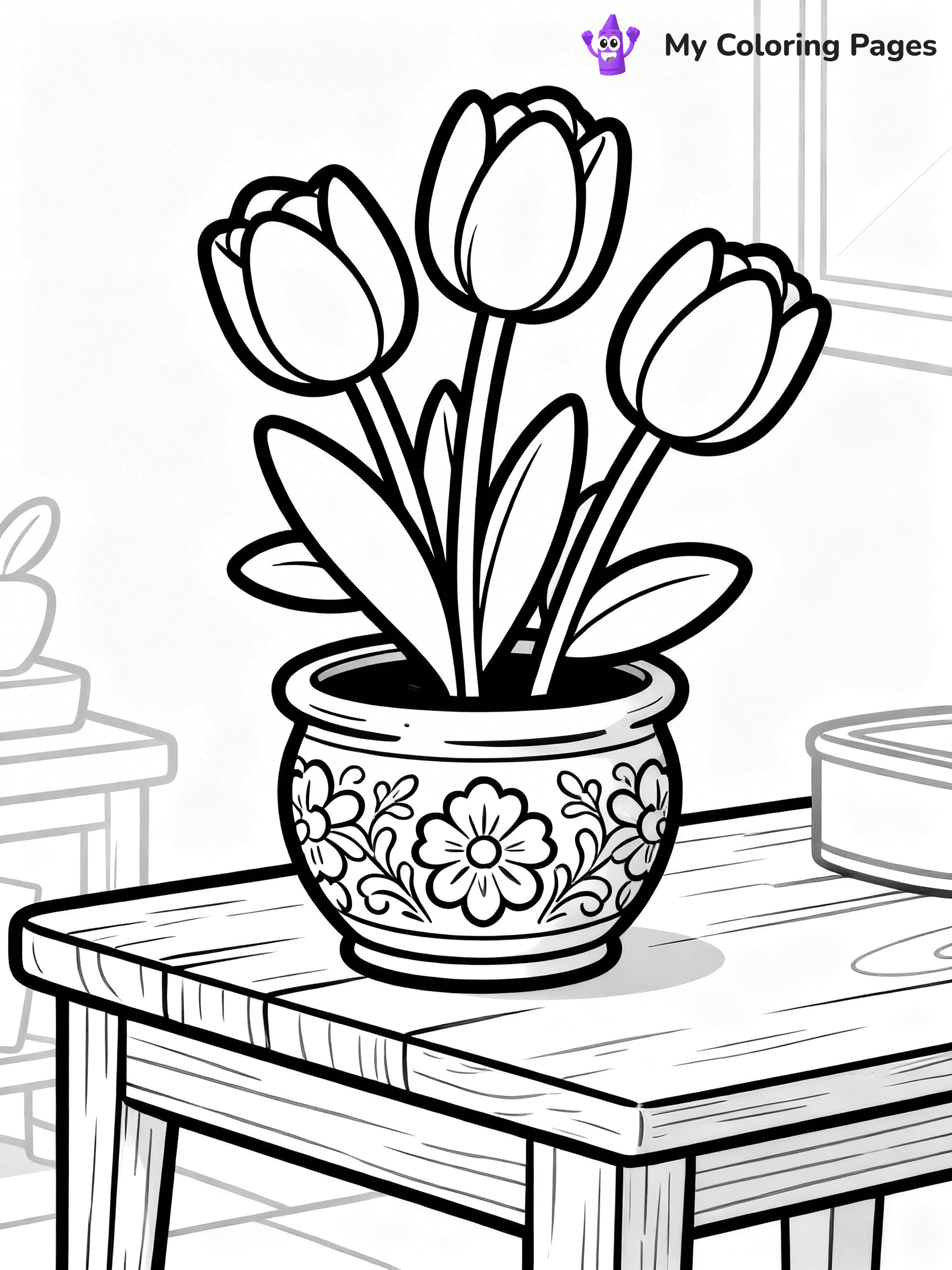 Potted Plant Coloring Pages - 101