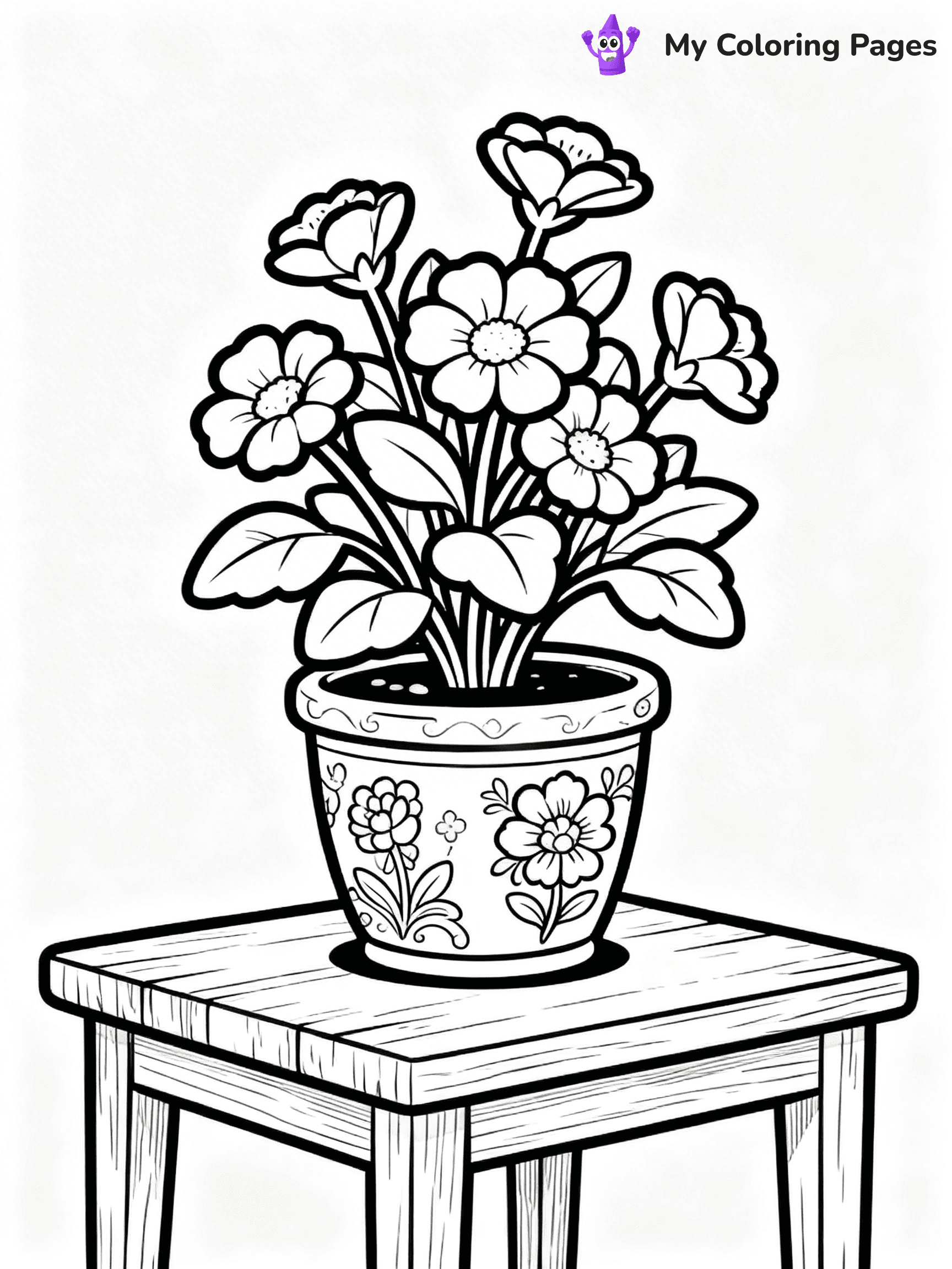 Potted Plant Coloring Pages - 100