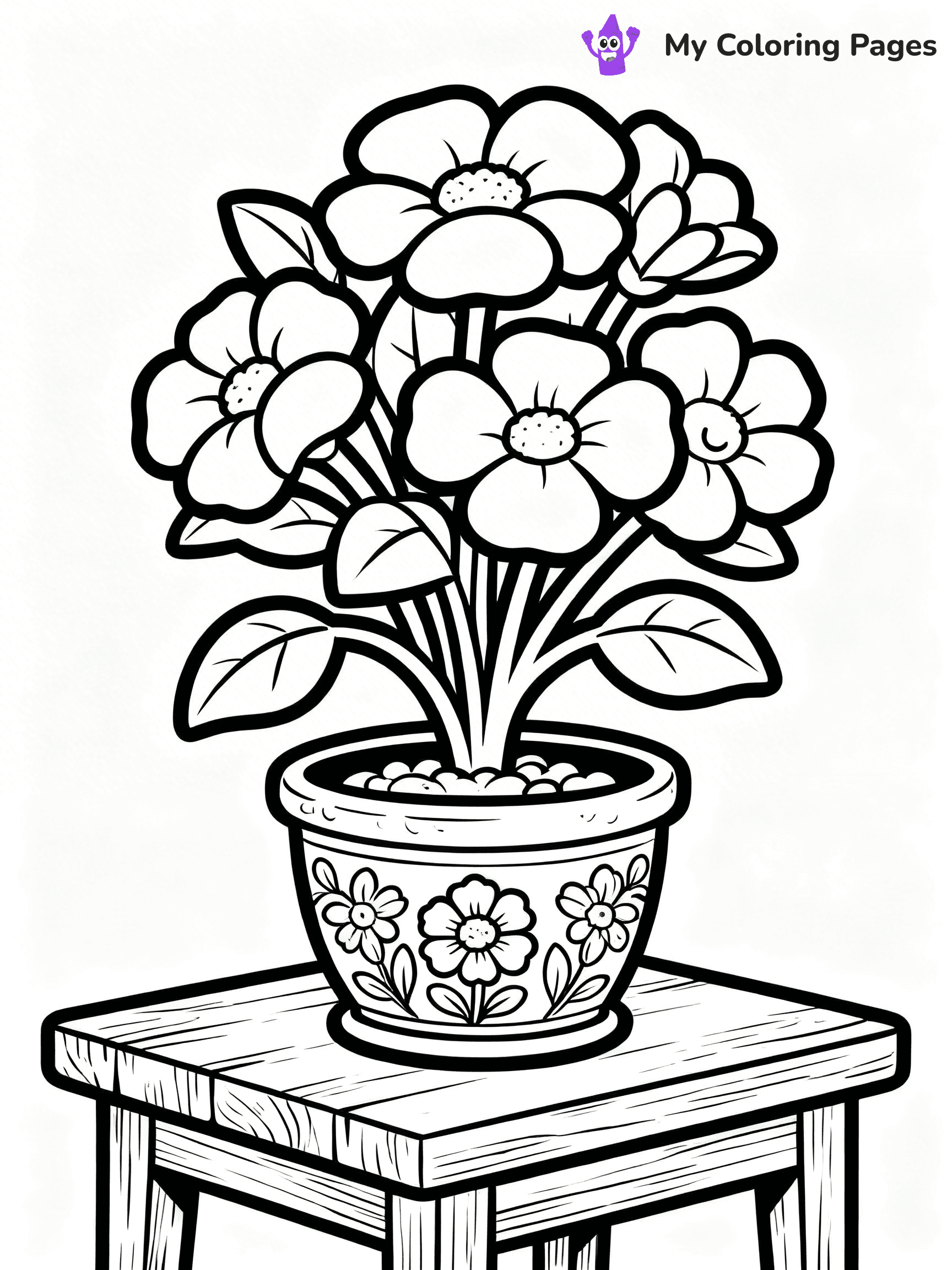 Potted Plant Coloring Pages - 99