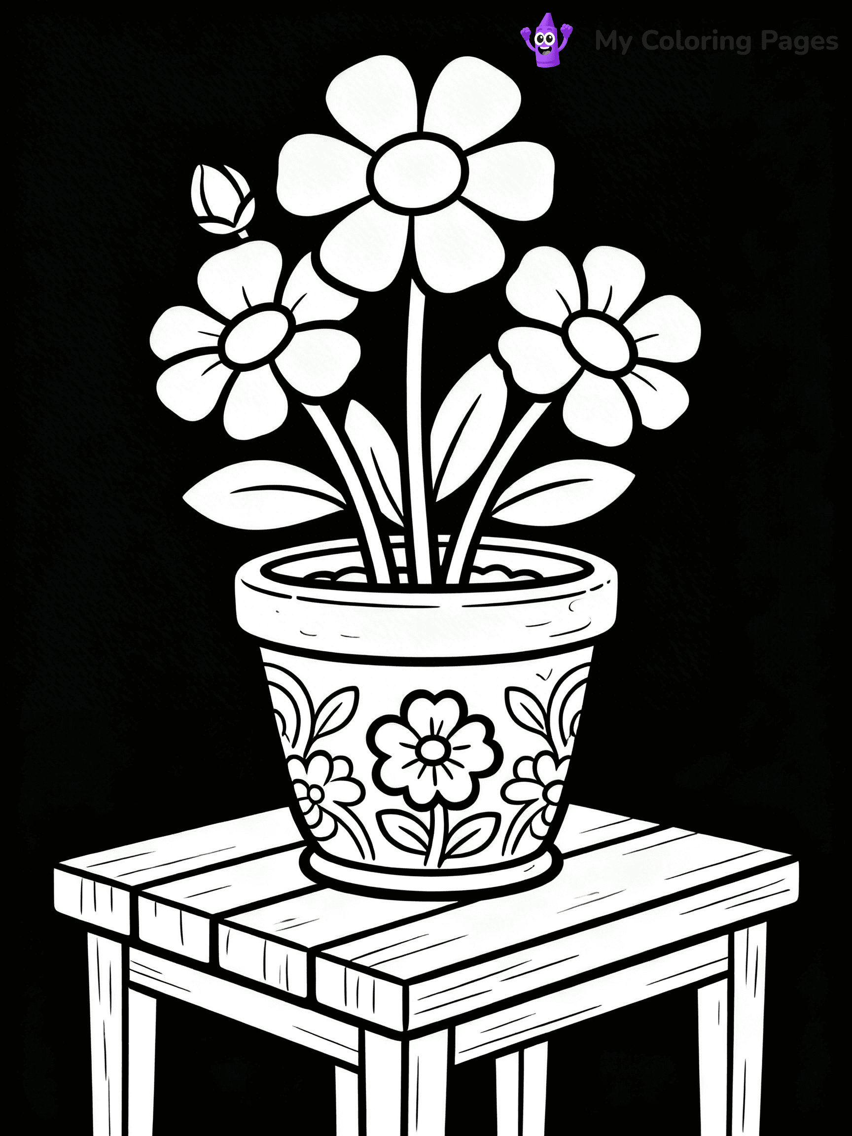 Potted Plant Coloring Pages - 98
