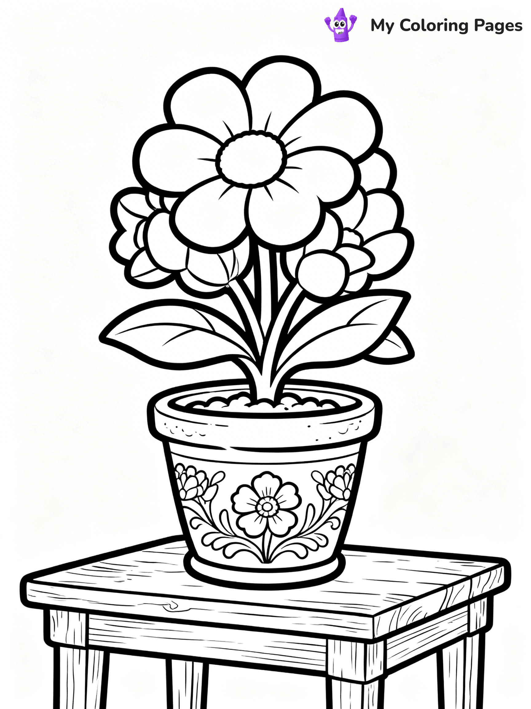 Potted Plant Coloring Pages - 97