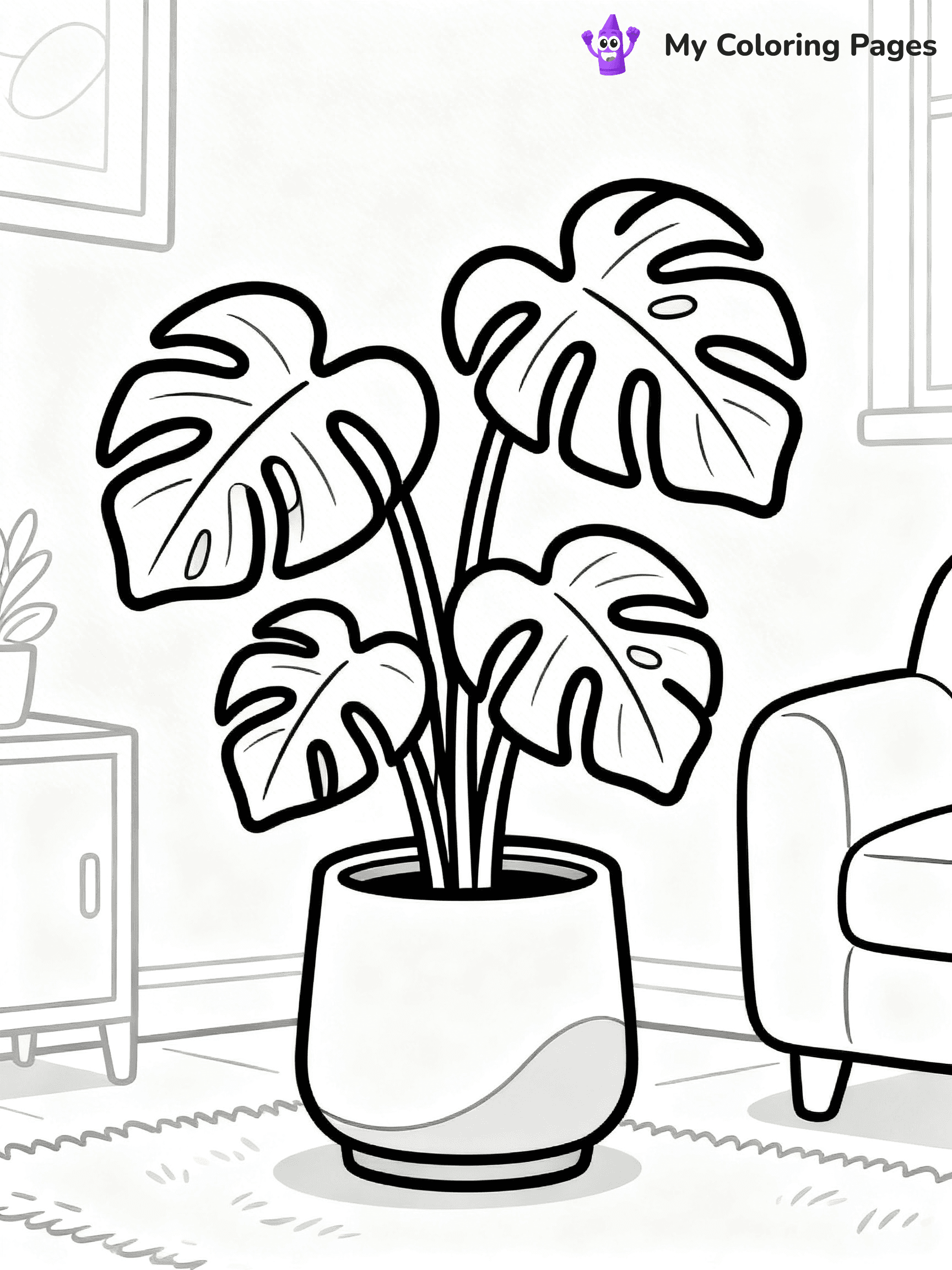 Potted Plant Coloring Pages - 89