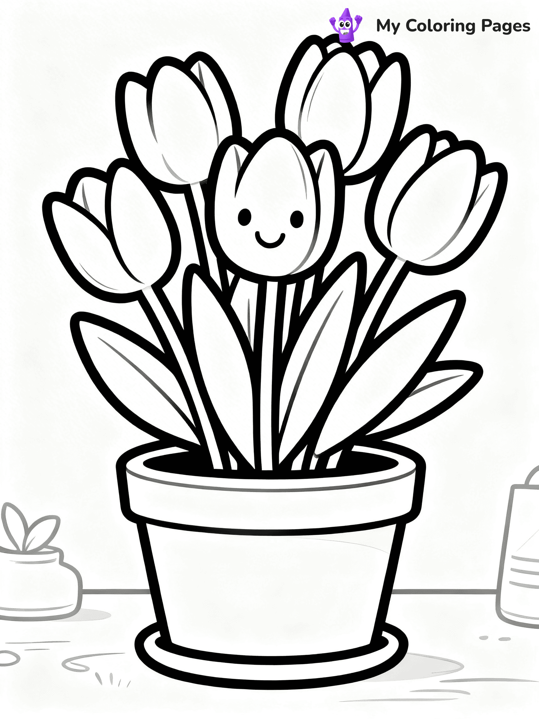Potted Plant Coloring Pages - 52